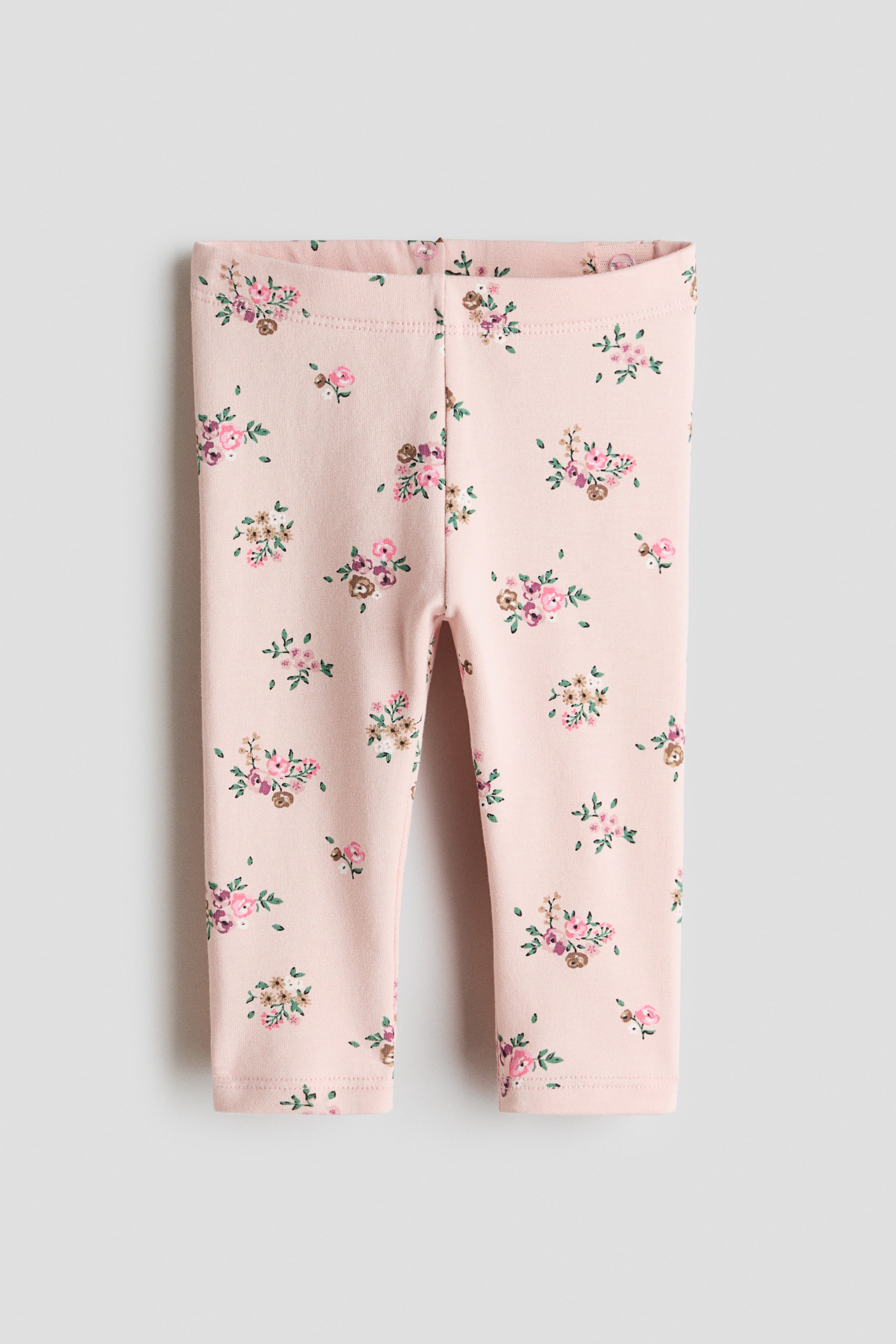 View larger image: Brushed-Inside Leggings - Light pink/floral - Kids | H&M US 1