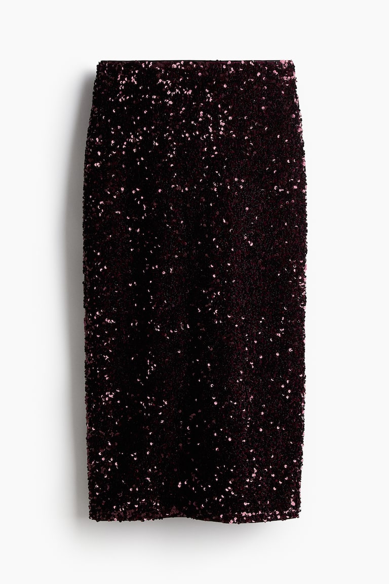 Sequined pencil skirt