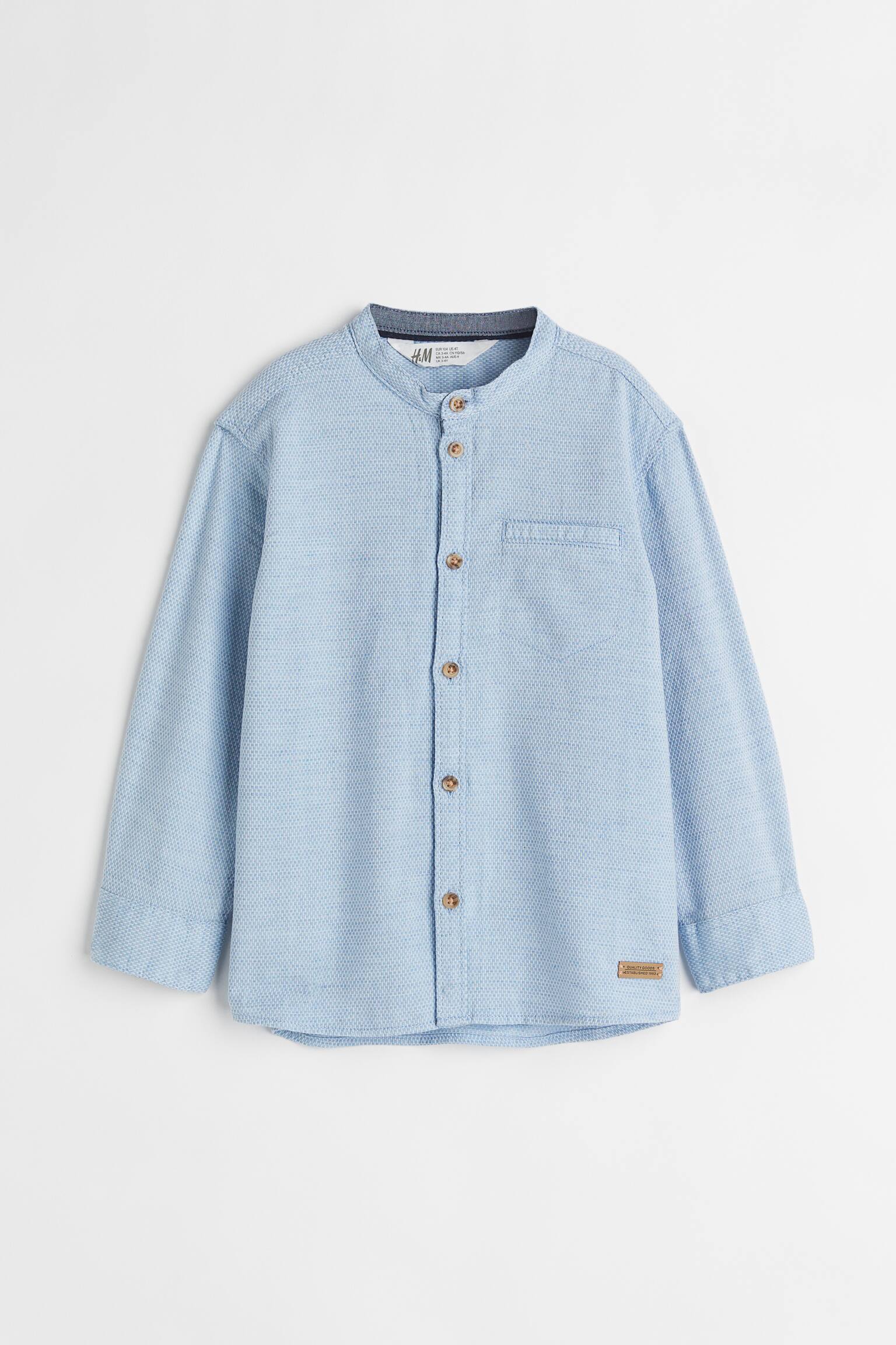 Grandad Shirt - Light blue - 1