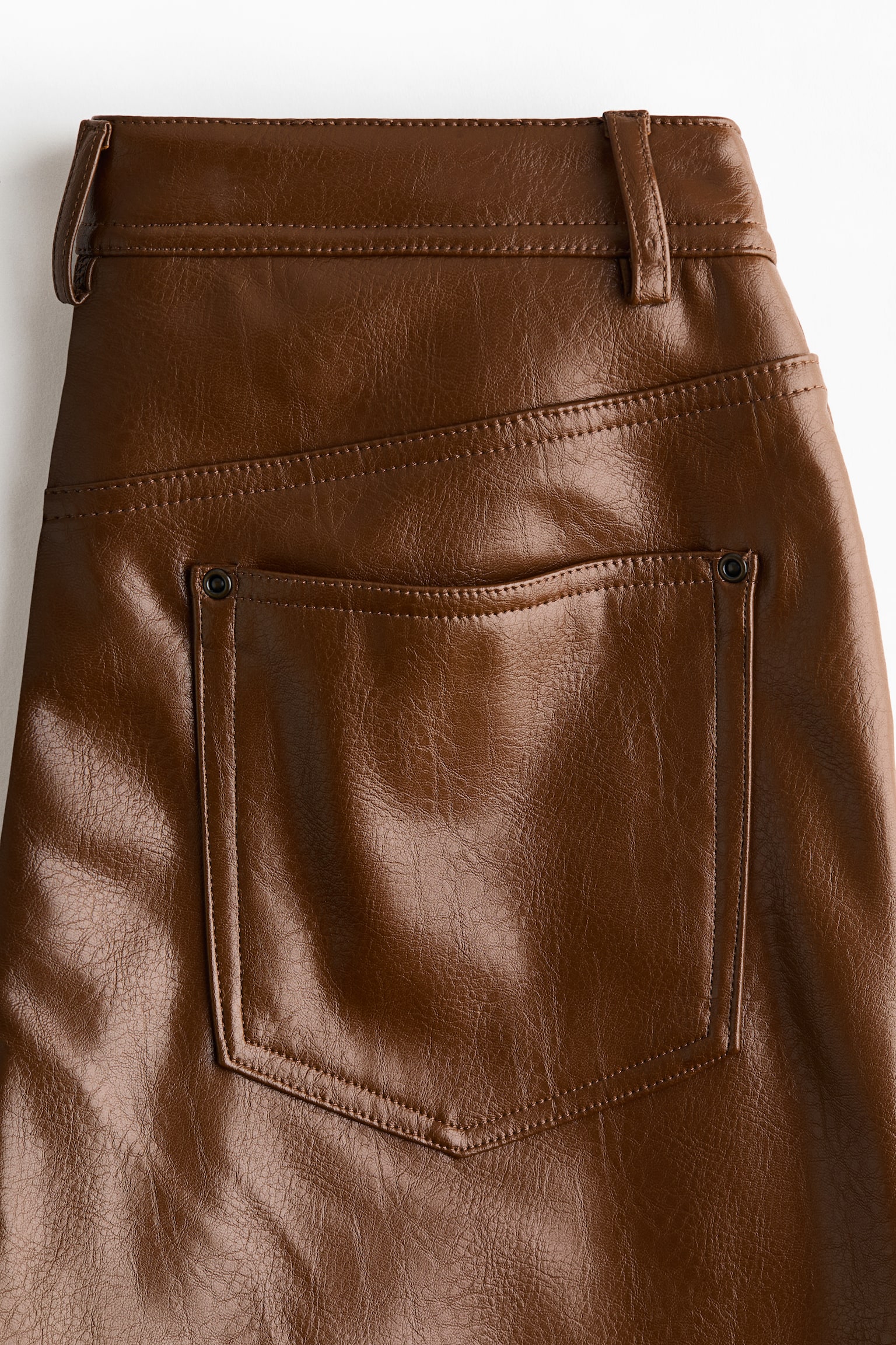 Coated trousers - Brown - 4
