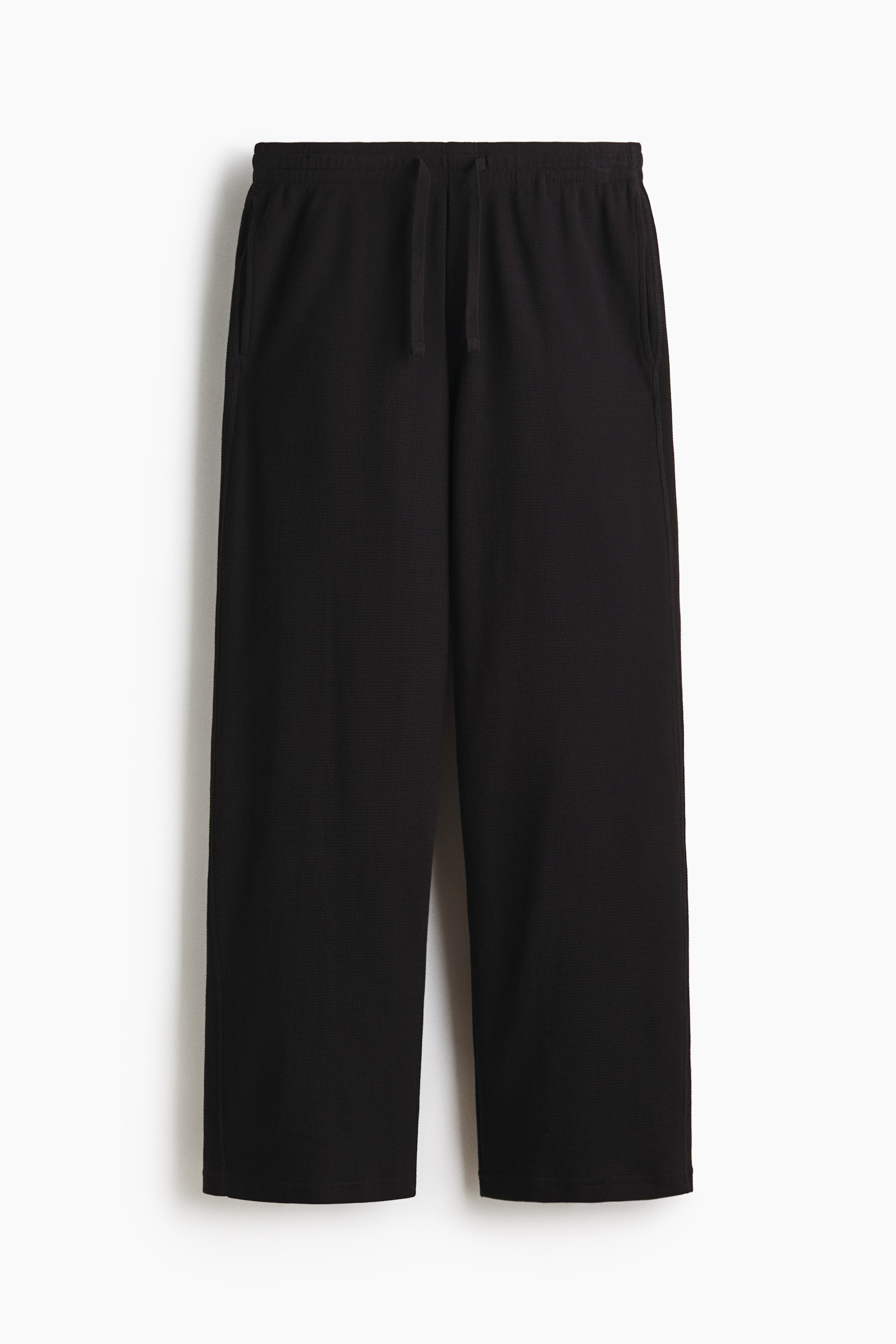 View larger image: Waffled cotton pyjama top and bottoms - Black - Men | H&M IN 8