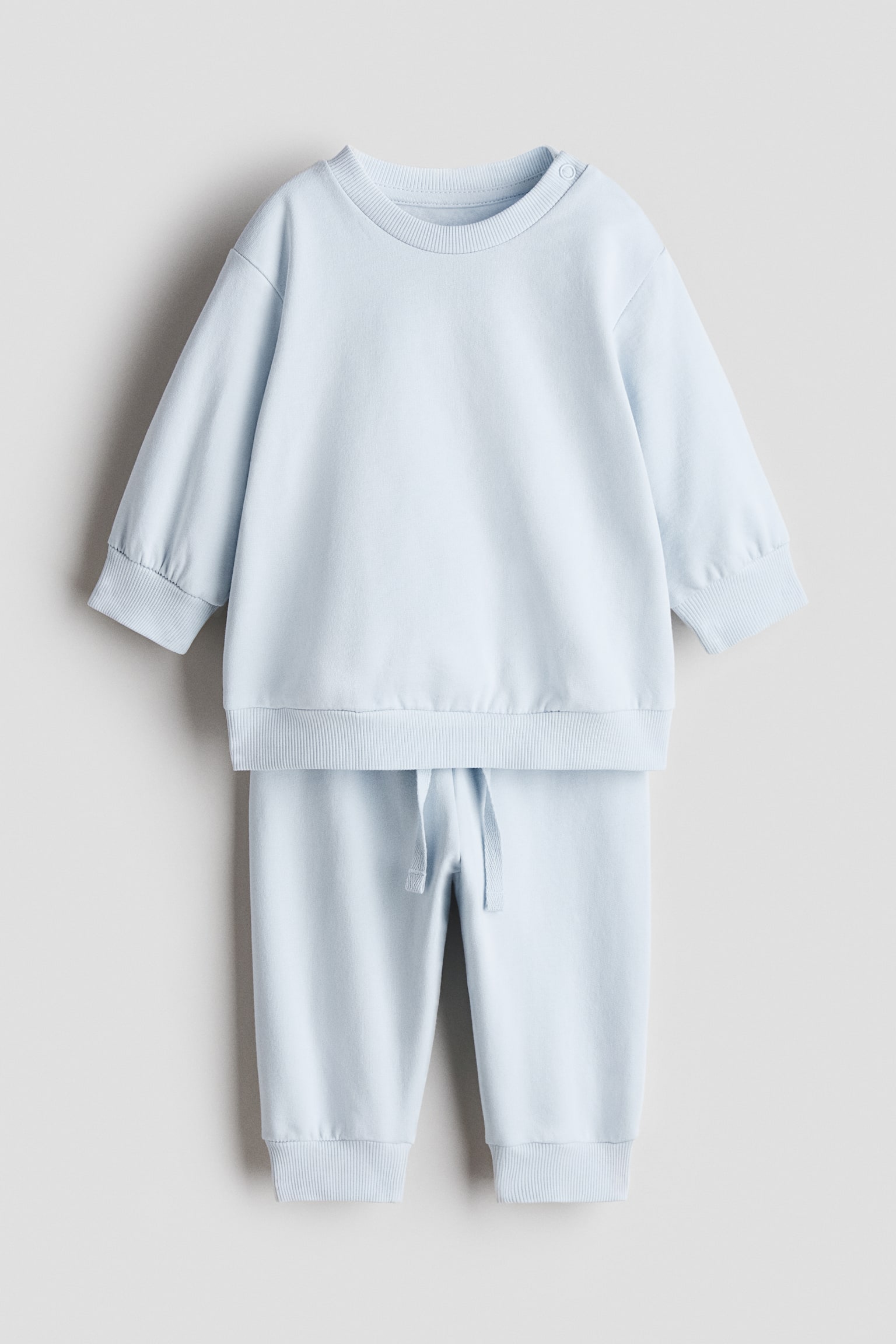 Бавовняні спортивні штани - Світло-блакитний/Світло-бежевий/сердечка/Світло-бежевий/черепахи/Світло-сірий меланж - 1