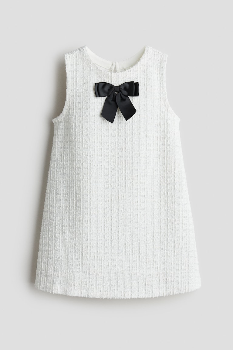 White Boucl-Jersey Dress for kids | H&M US