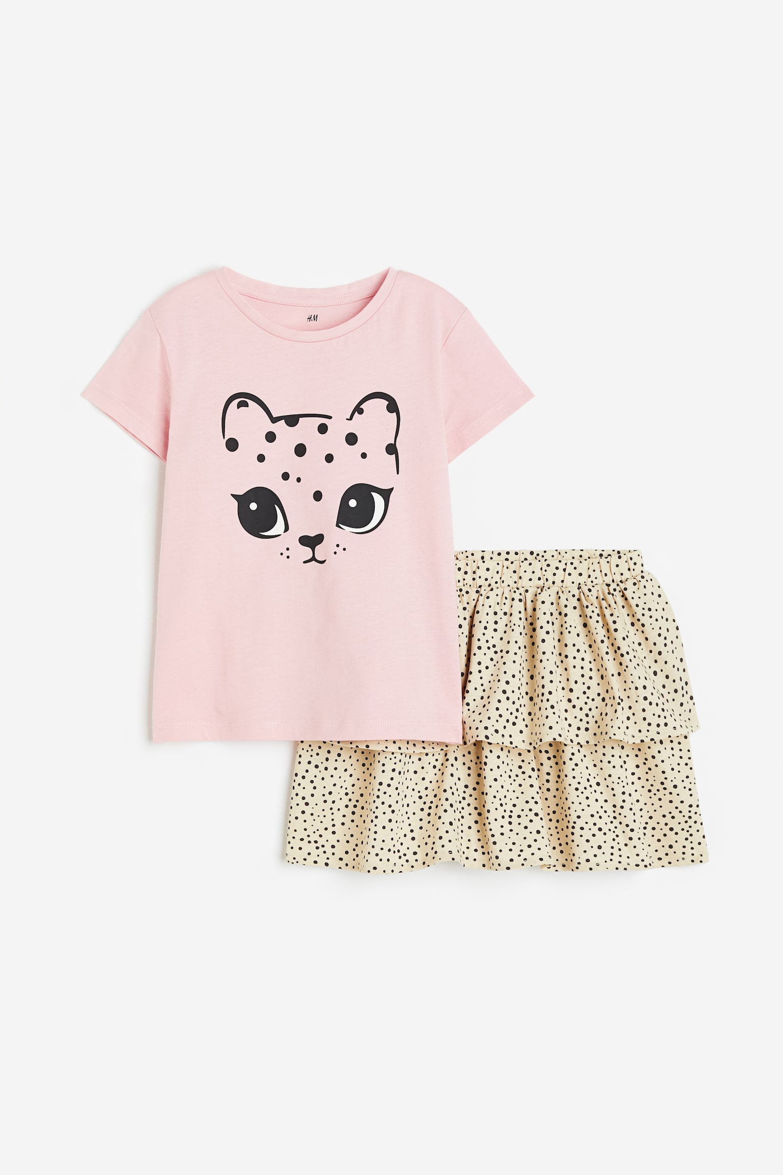 2-piece printed set - Light pink/Spotted - 1