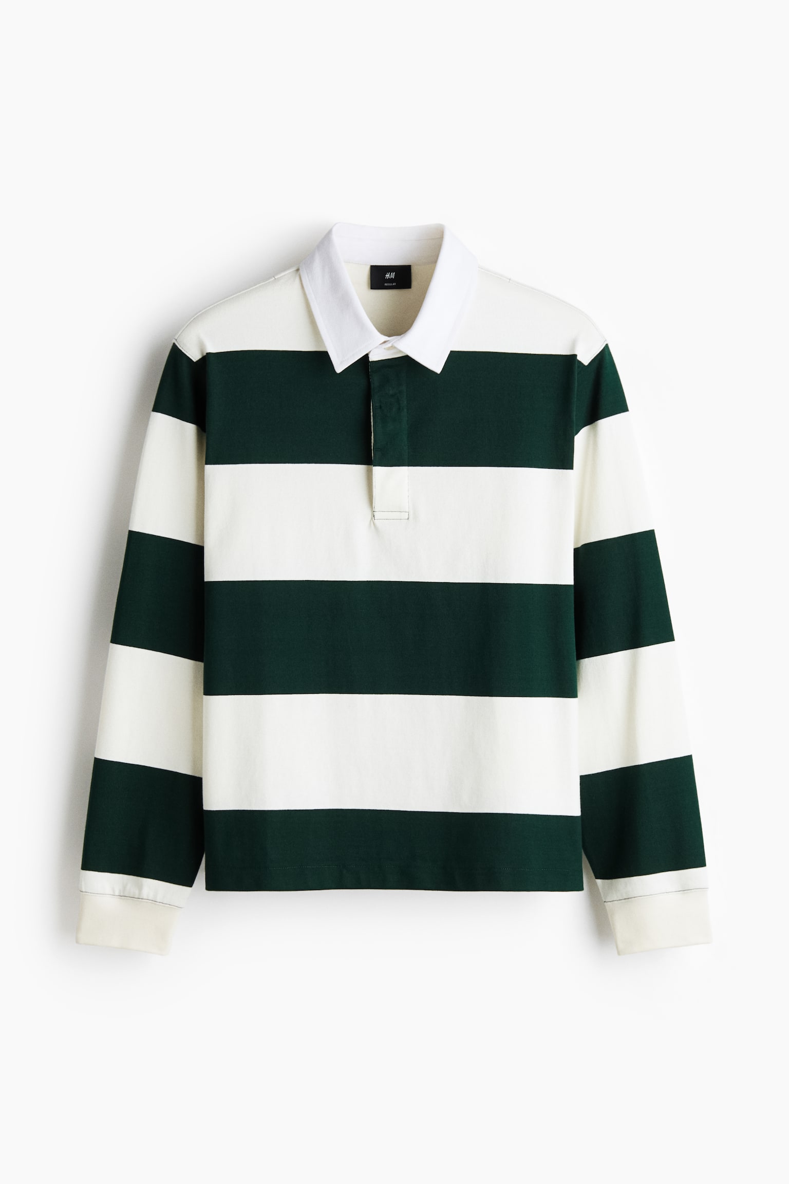 Regular Fit Cotton rugby shirt - Dark green/Colour block - 2