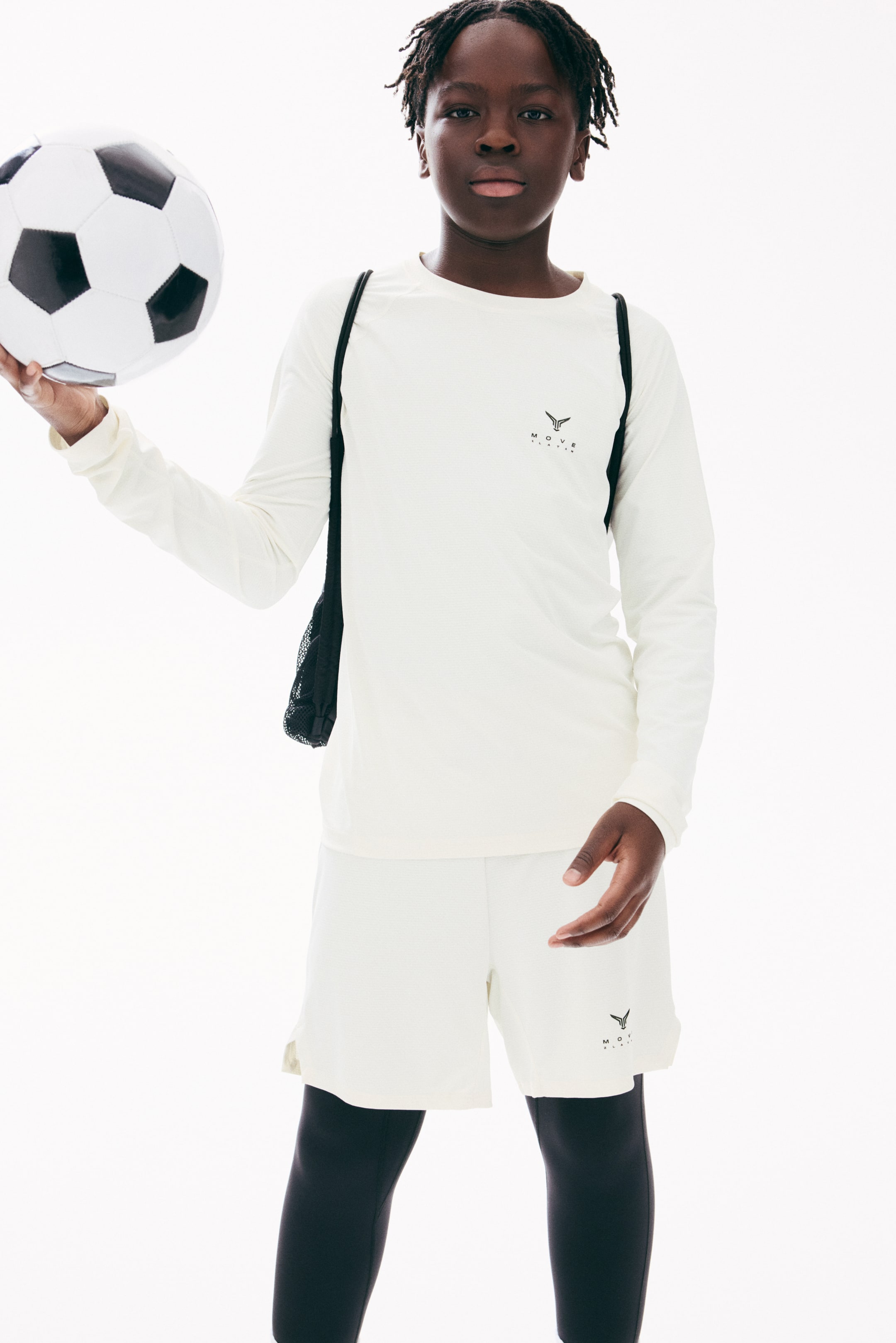 Ampliar la imagen: Playera deportiva con DryMove™ - Crema/Negro - Kids | H&M MX 1