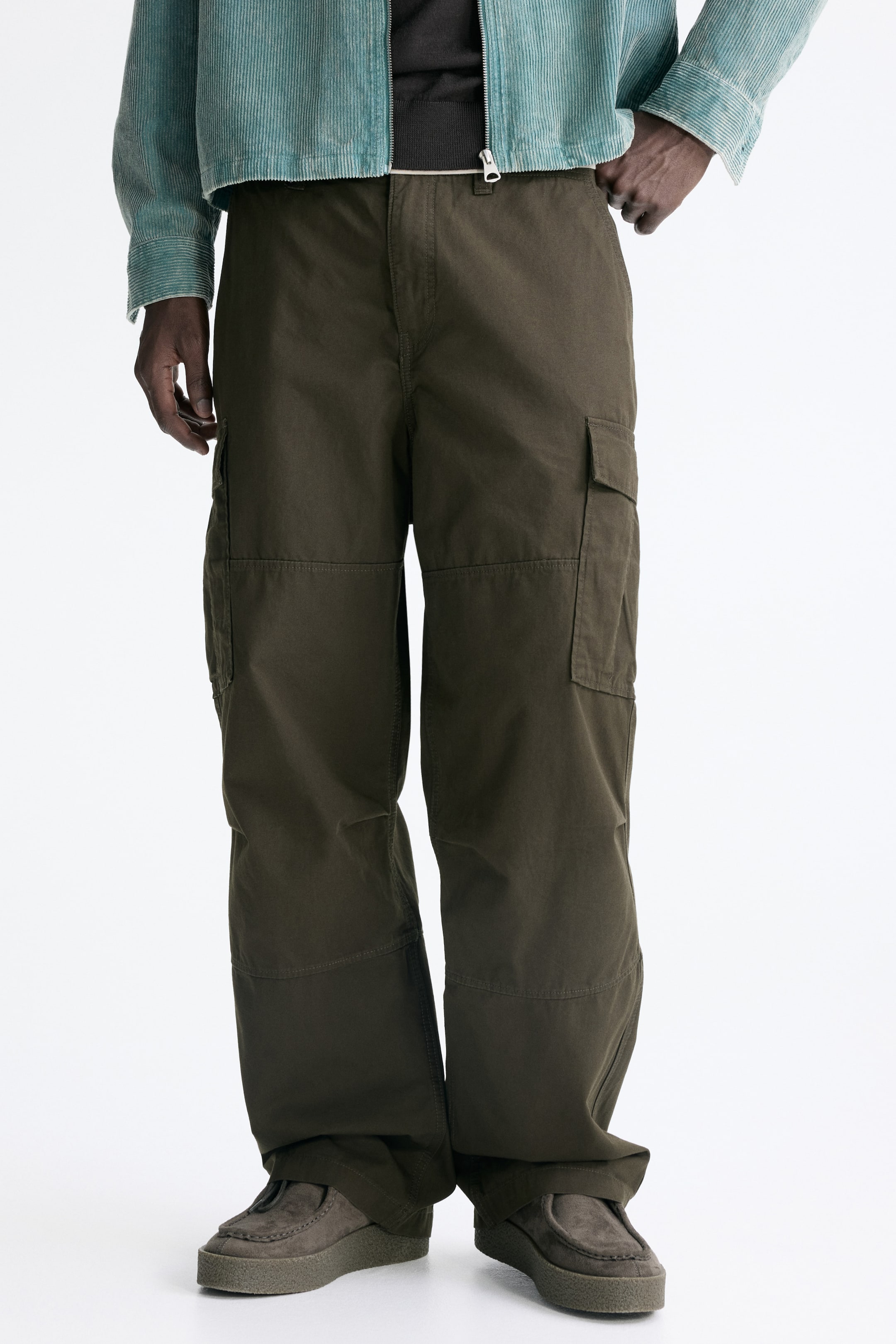 View larger image: Relaxed-Fit Cotton Cargo Pants - Brown - Men | H&M US 2