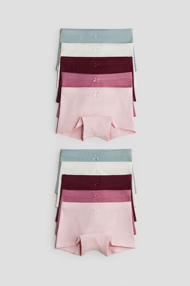 10-Pack Cotton Boxer Briefs - Light pink/dark red/White/powder pink/pink/Pink/green - 1