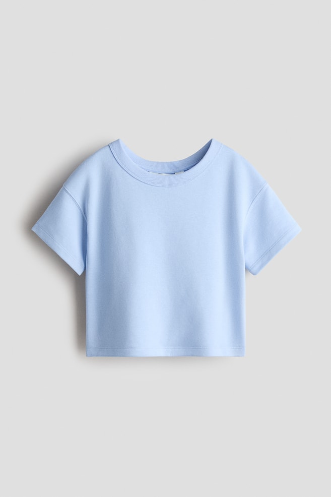 Playera Loose-fit - Azul claro/Beige claro/Crema - 1