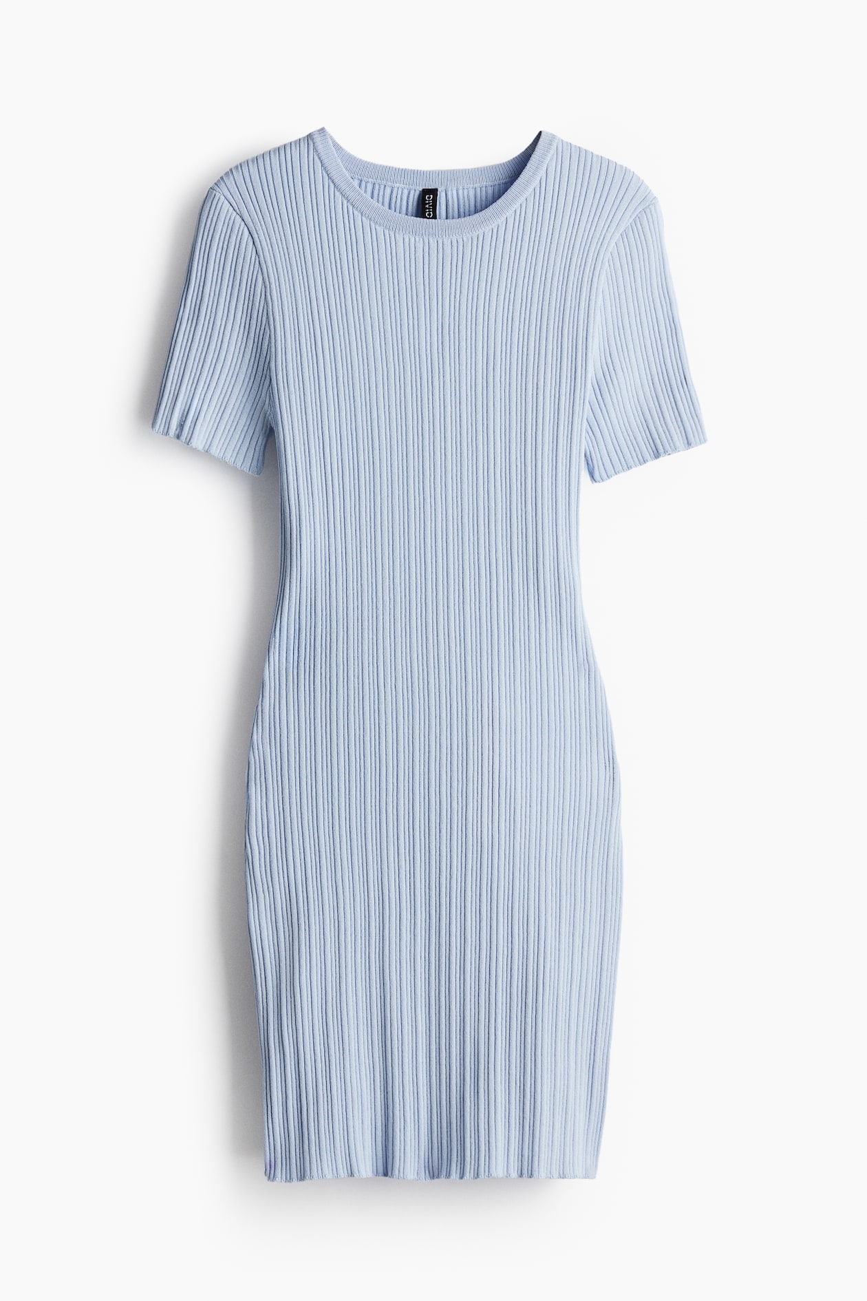 Robe moulante en maille côtelée - Bleu clair - FEMME | H&M FR