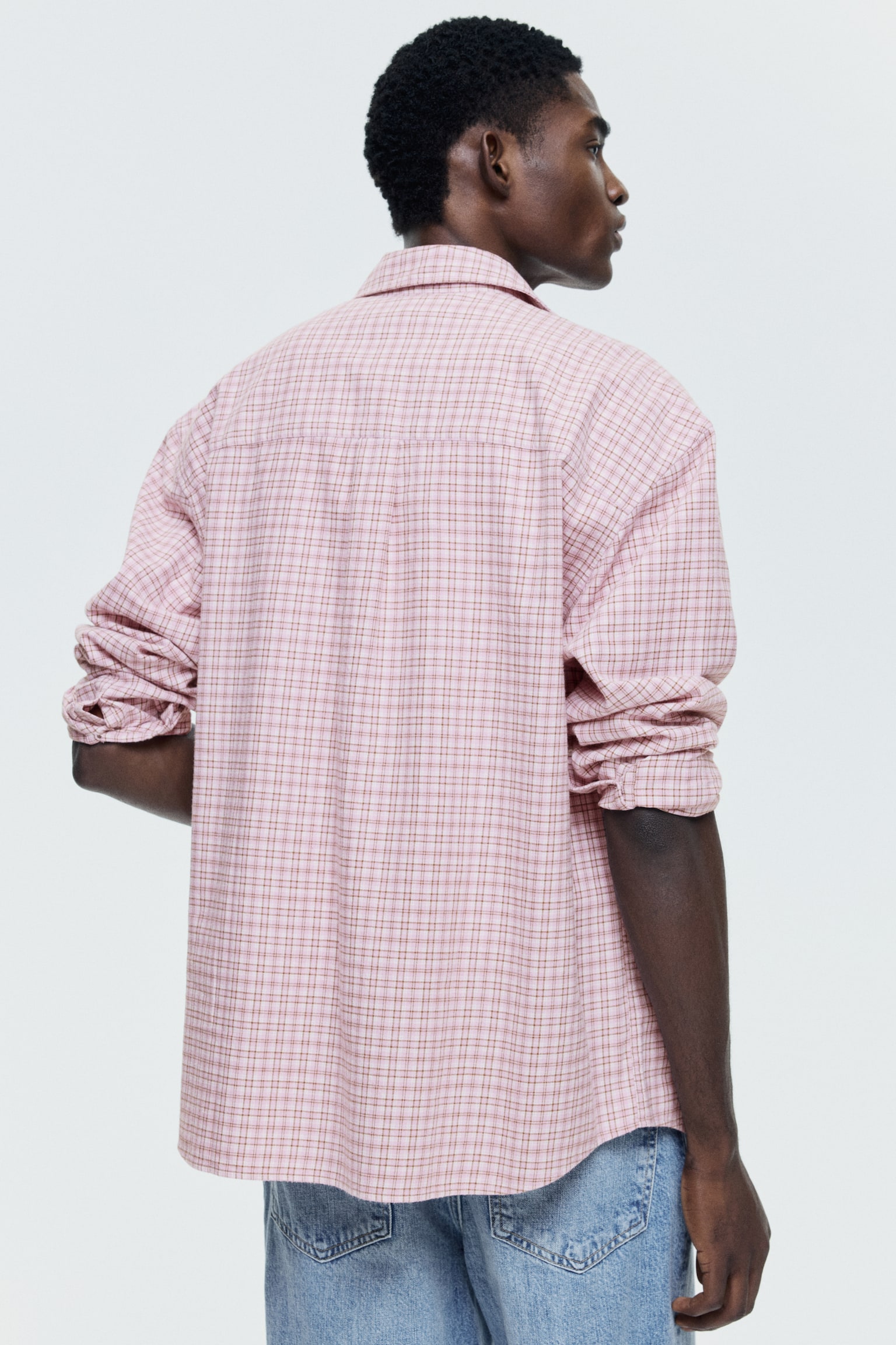 Relaxed Fit Cotton shirt - Pink/Checked/Beige/Checked/Brown/Checked - 4