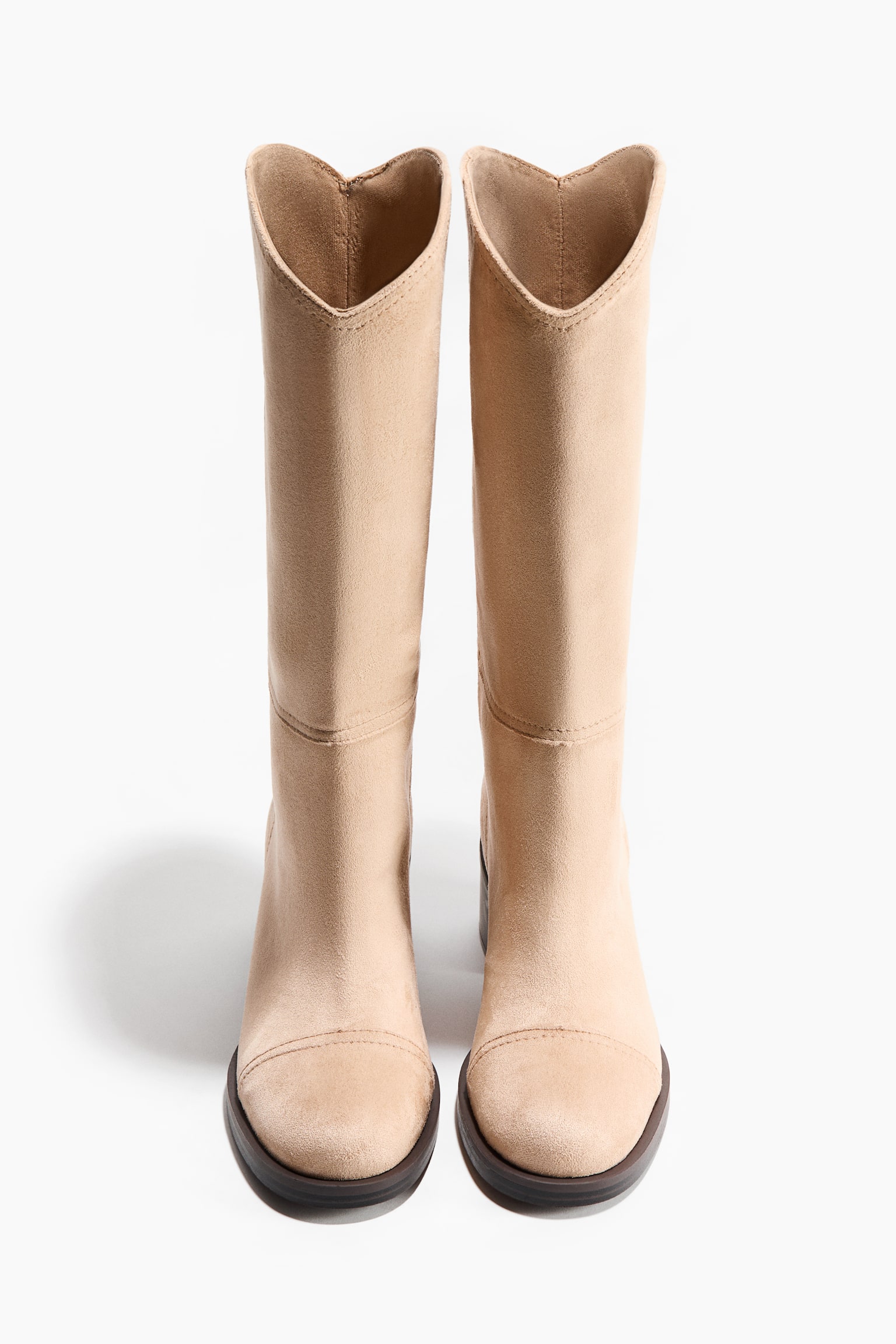 Женские ботинки H&M Knee-High, цвет: Бежевый — фото 4