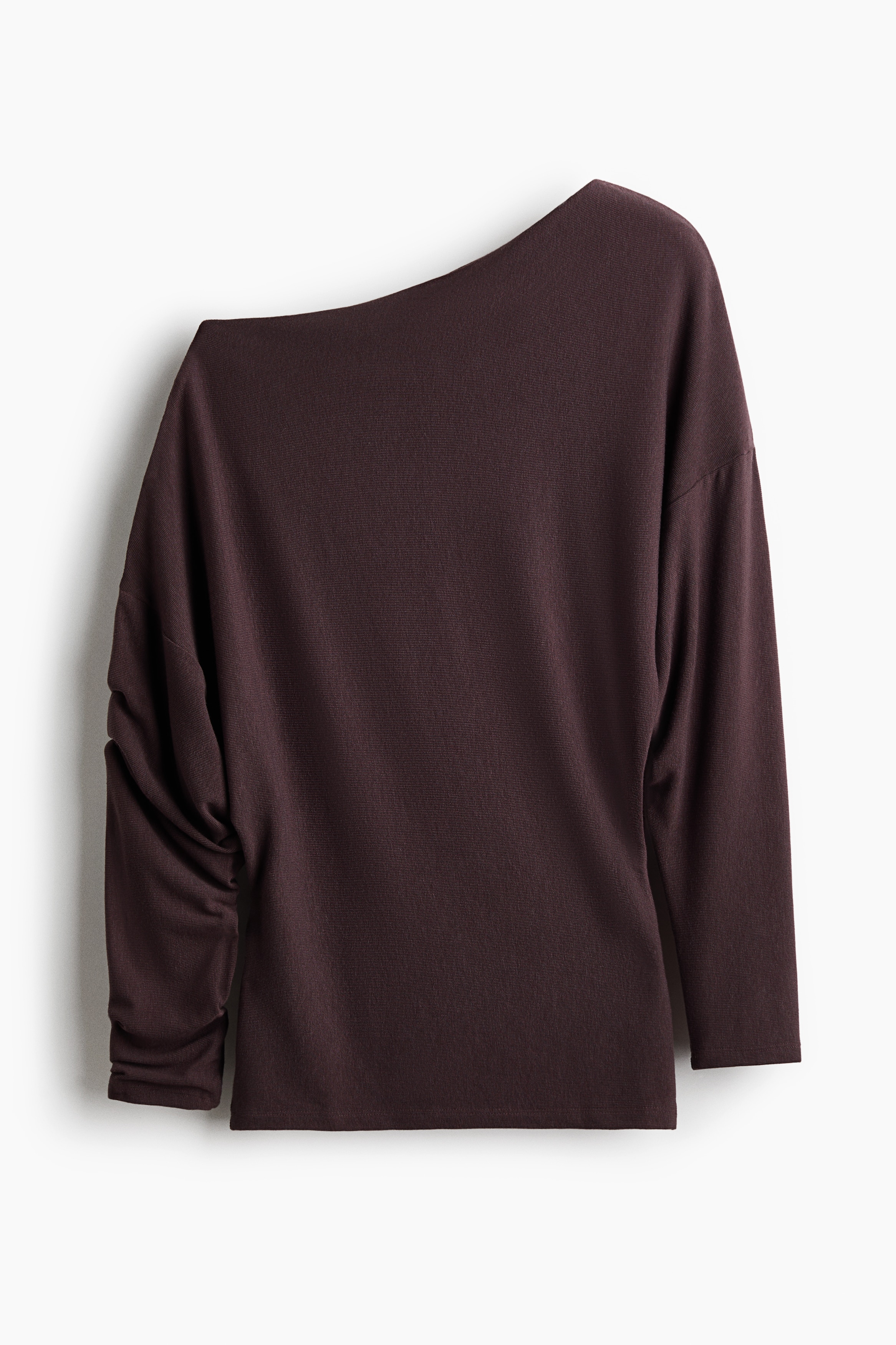 One-shoulder top - Dark brown