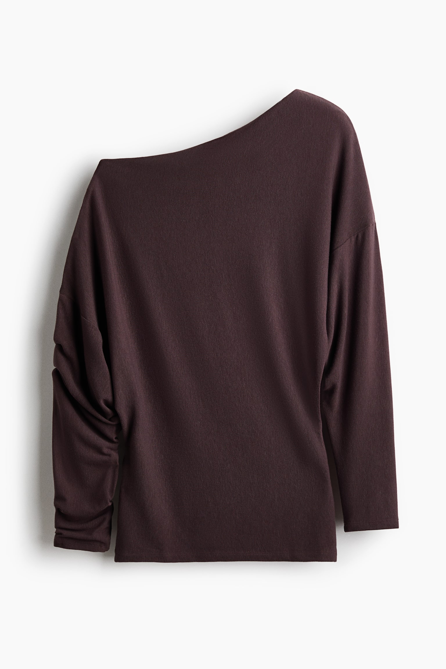 Топ на одне плече - Темно-коричневий - 1