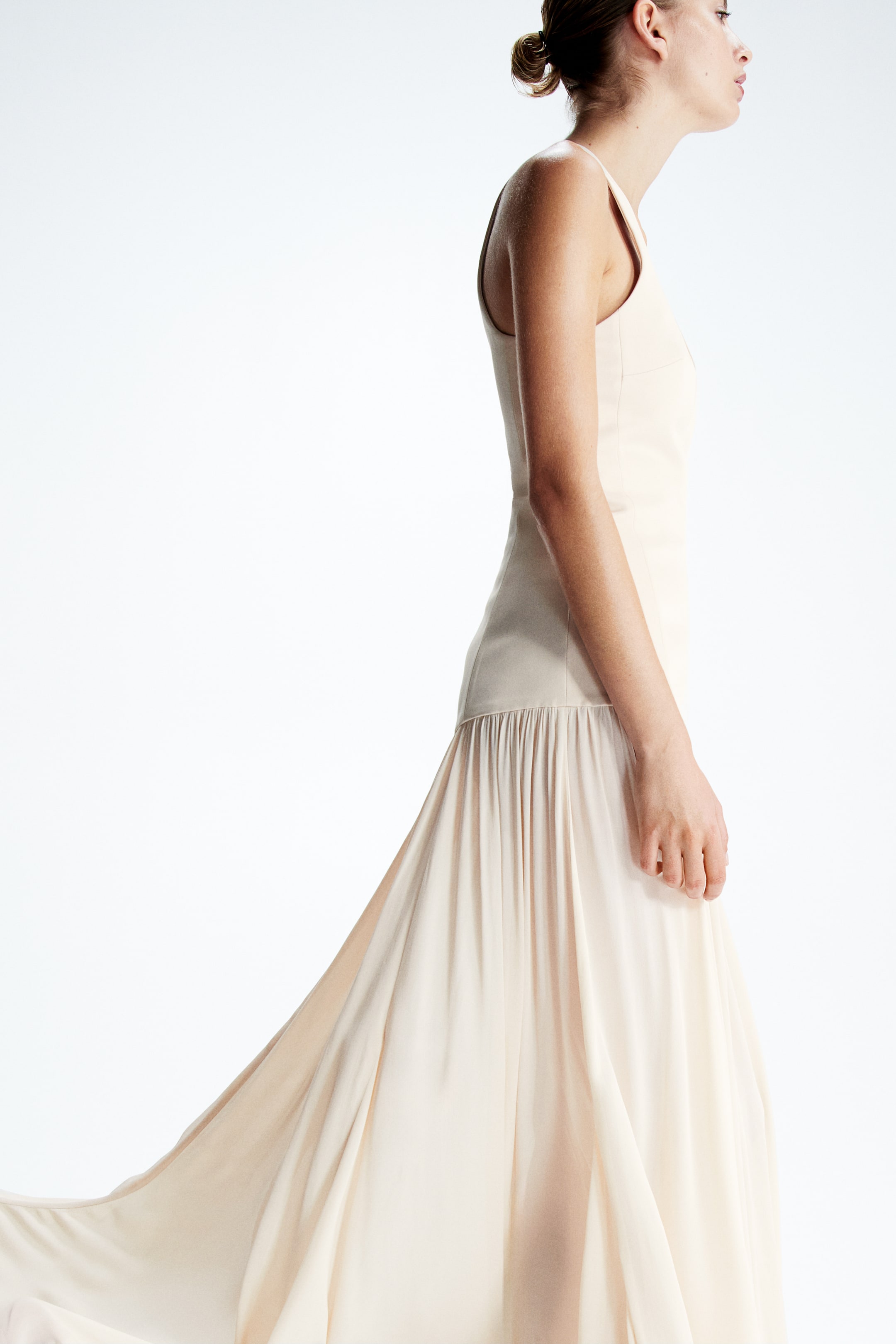 Robe maxi avec jupe vaporeuse - Beige clair - FEMME | H&M FR 3