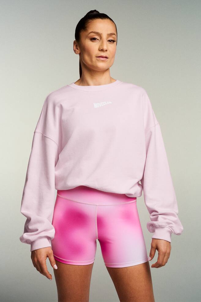 DryMove™ træningssweatshirt - Lys rosa/Creme/Mørklilla - 7