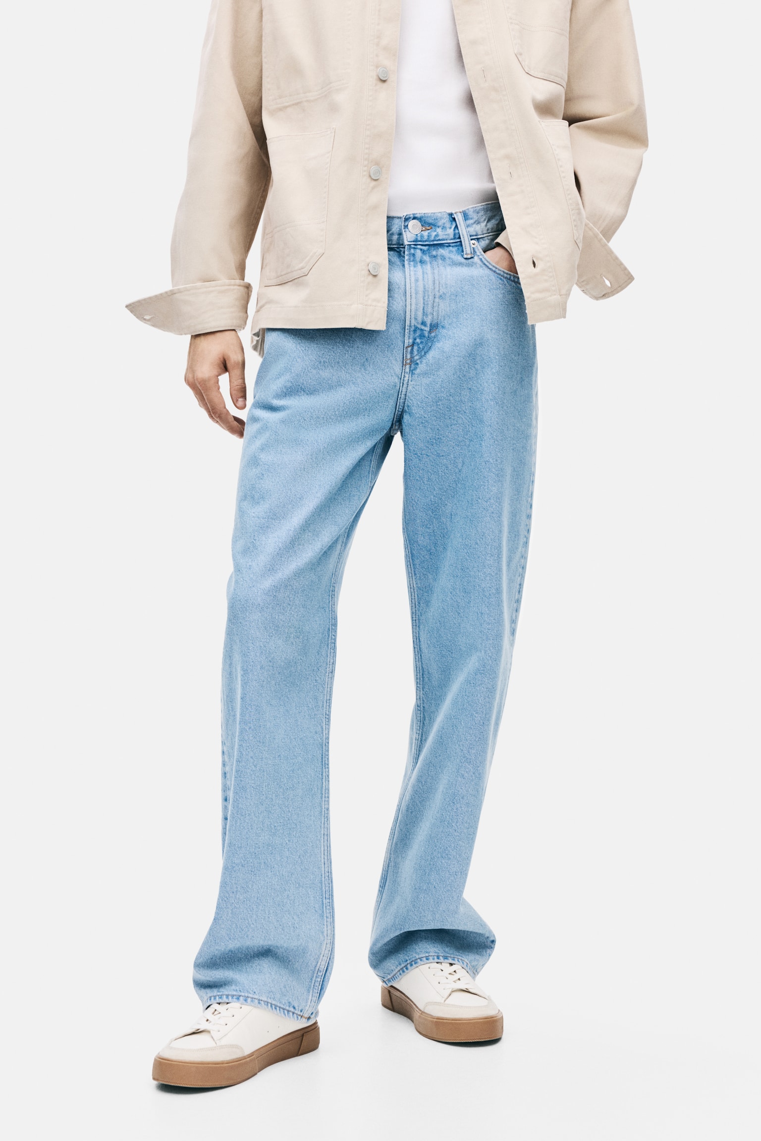 Relaxed jeans - Light denim blue/Black - 6