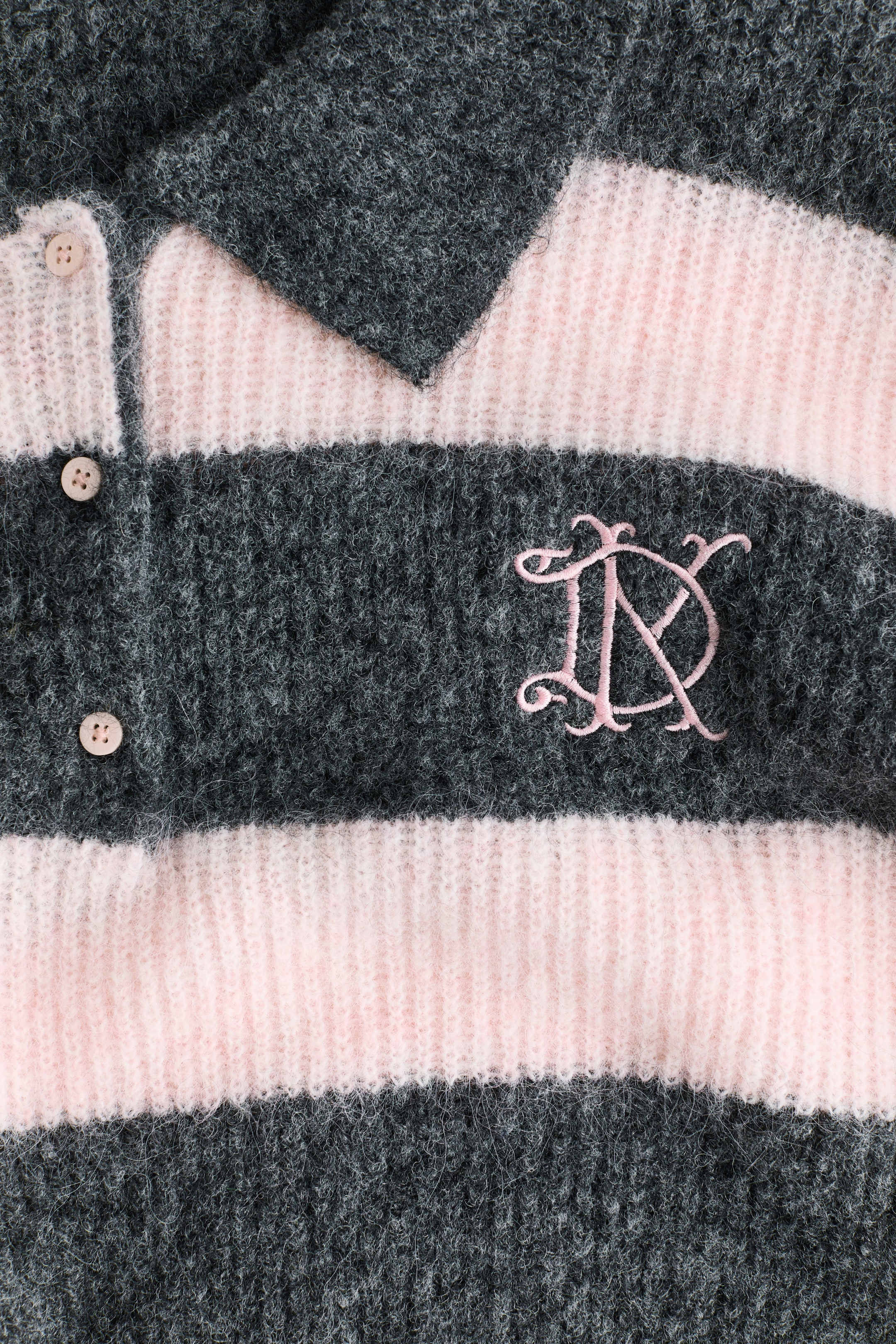 Rib-Knit Polo Sweater