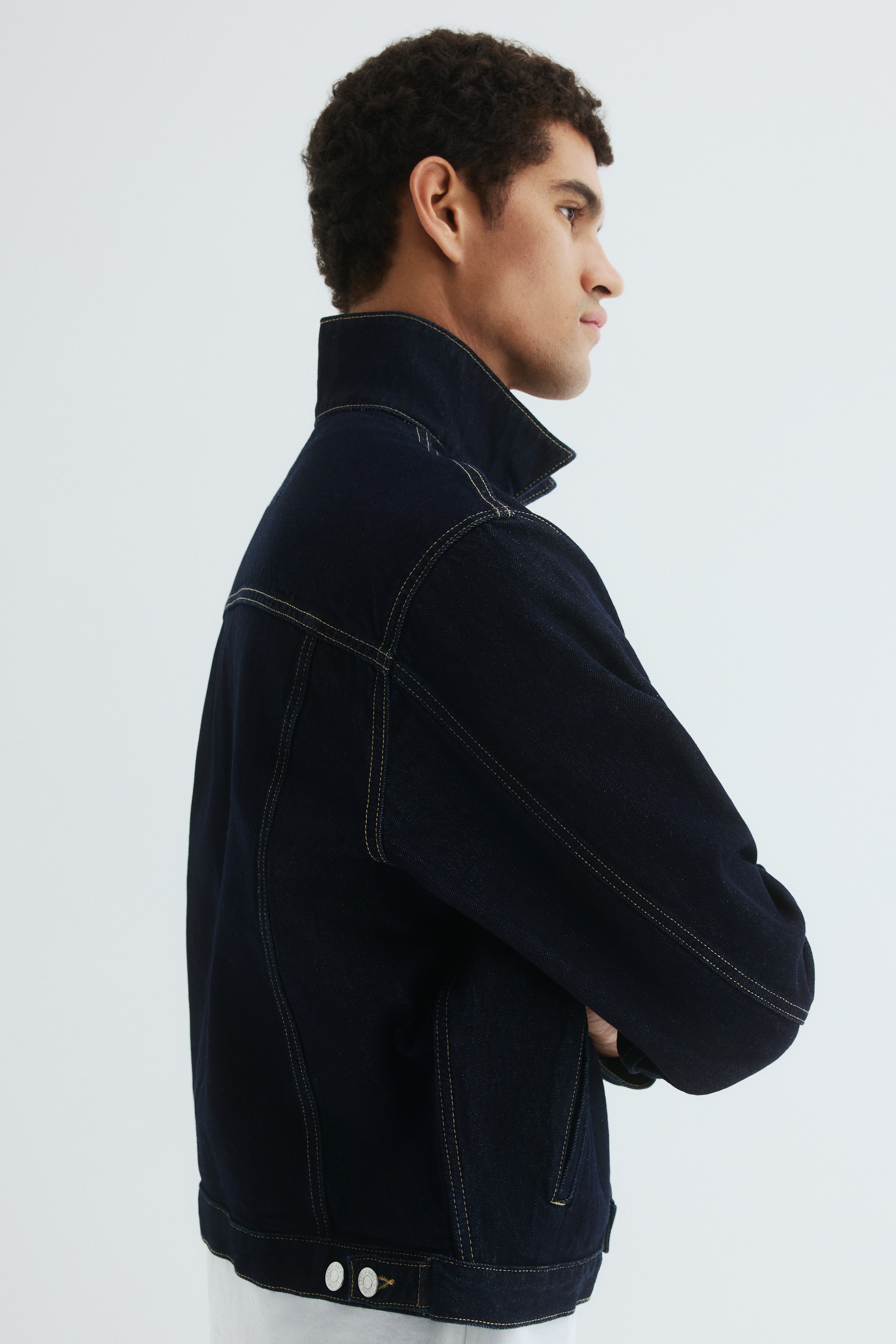 レギュラーフィット デニムジャケット - ダークブルー - Men | H&M JP