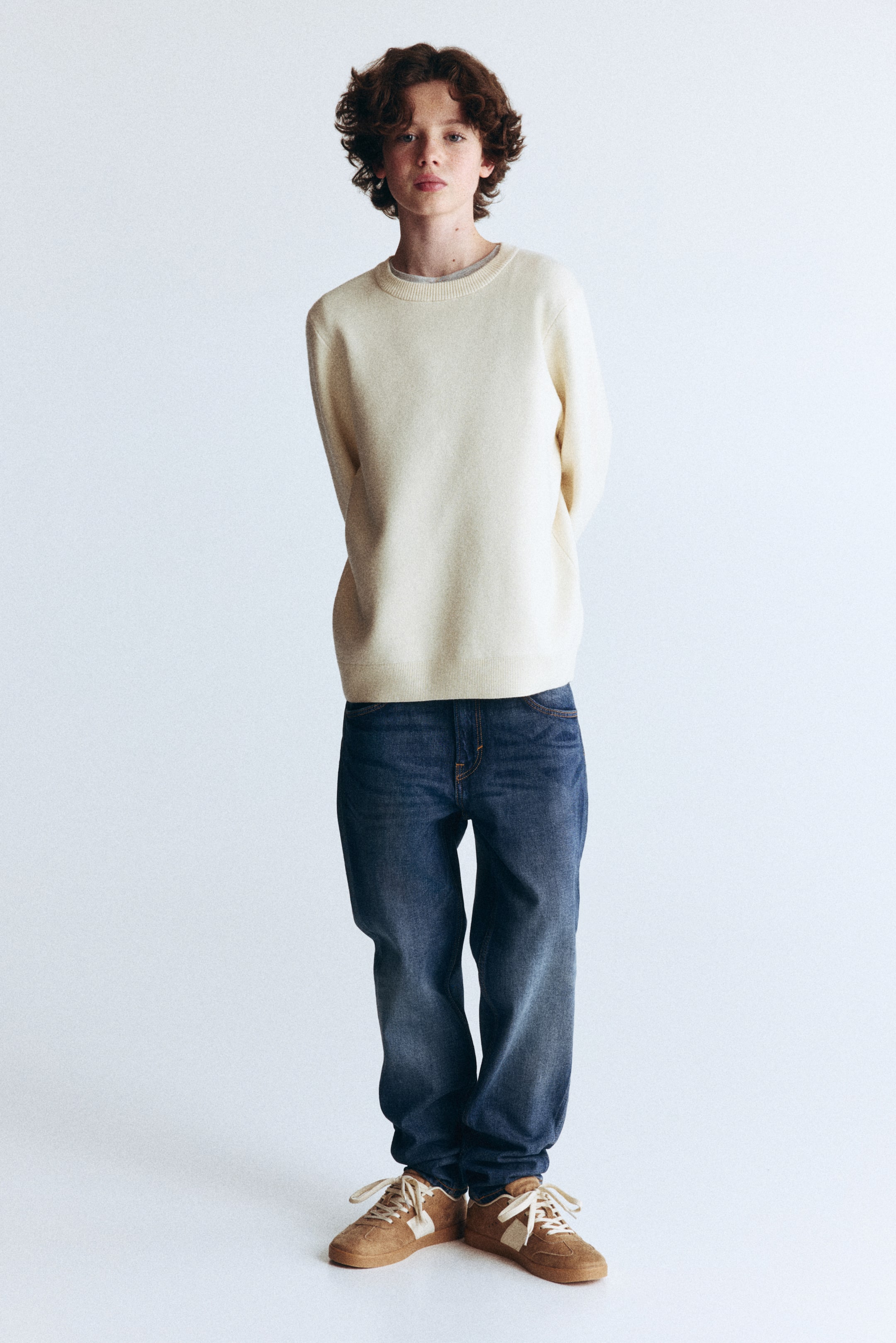 Ver imagen más grande: Relaxed Tapered Fit Jeans - Azul denim oscuro - NIÑOS | H&M ES 1