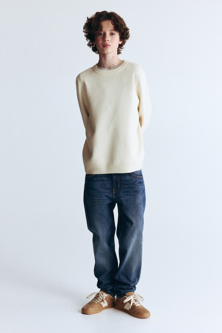 リラックスドテーパードフィットデニム - デニムグレー - Kids | H&M JP