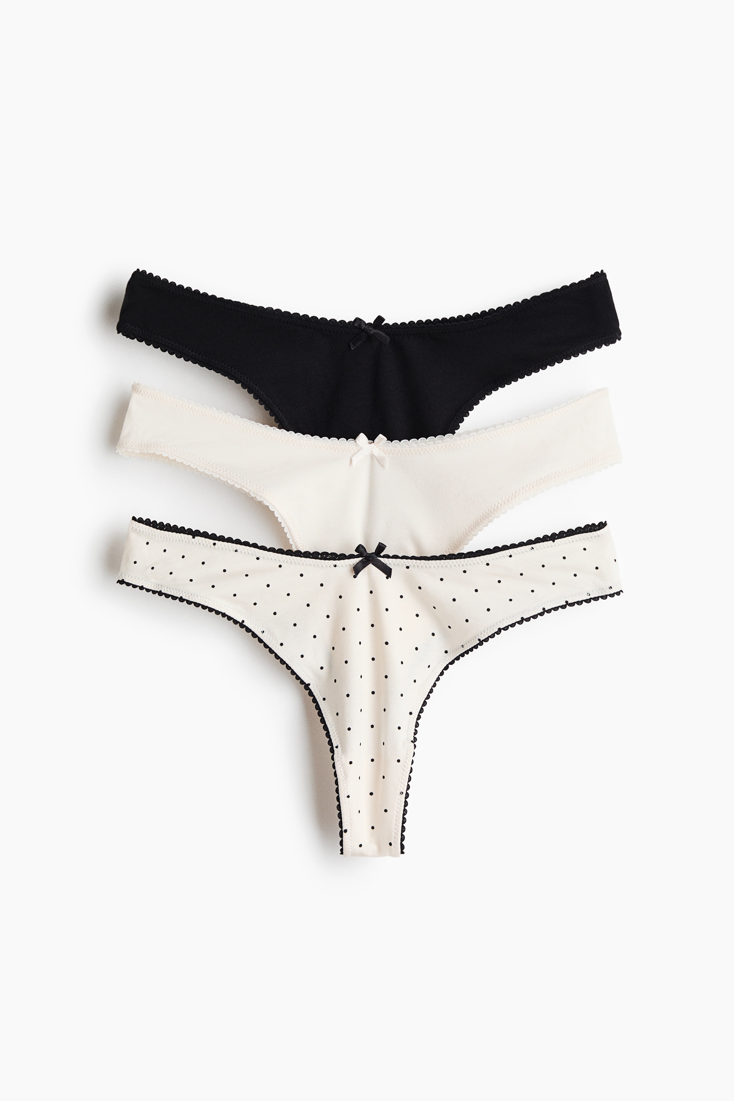 Pack de 3 bragas thong de algodónAuxiliar