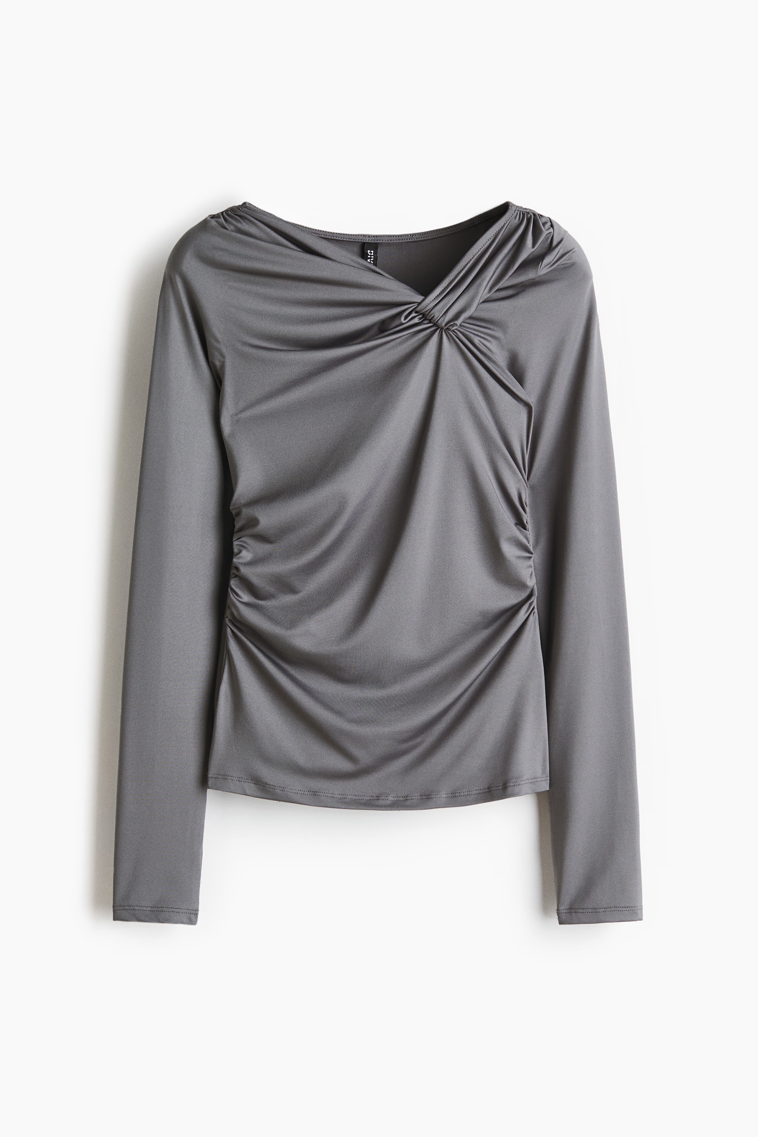 Top avec détail torsadé - Gris/Turquoise clair/Noir - 1