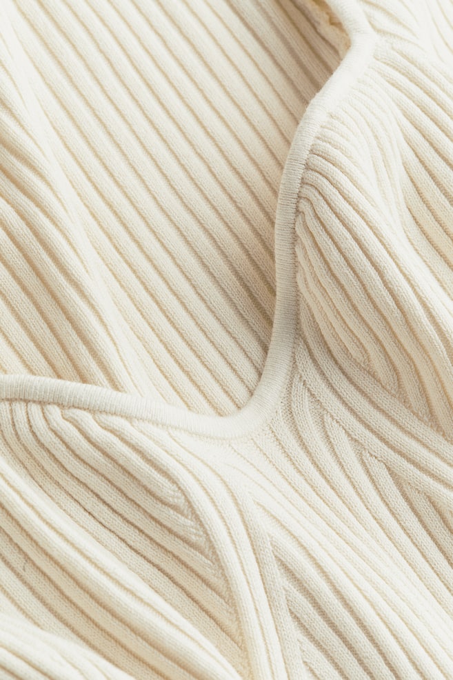 Rib-knit jumper - Light beige/Orange/Black/Natural white/Black/dc/dc - 4