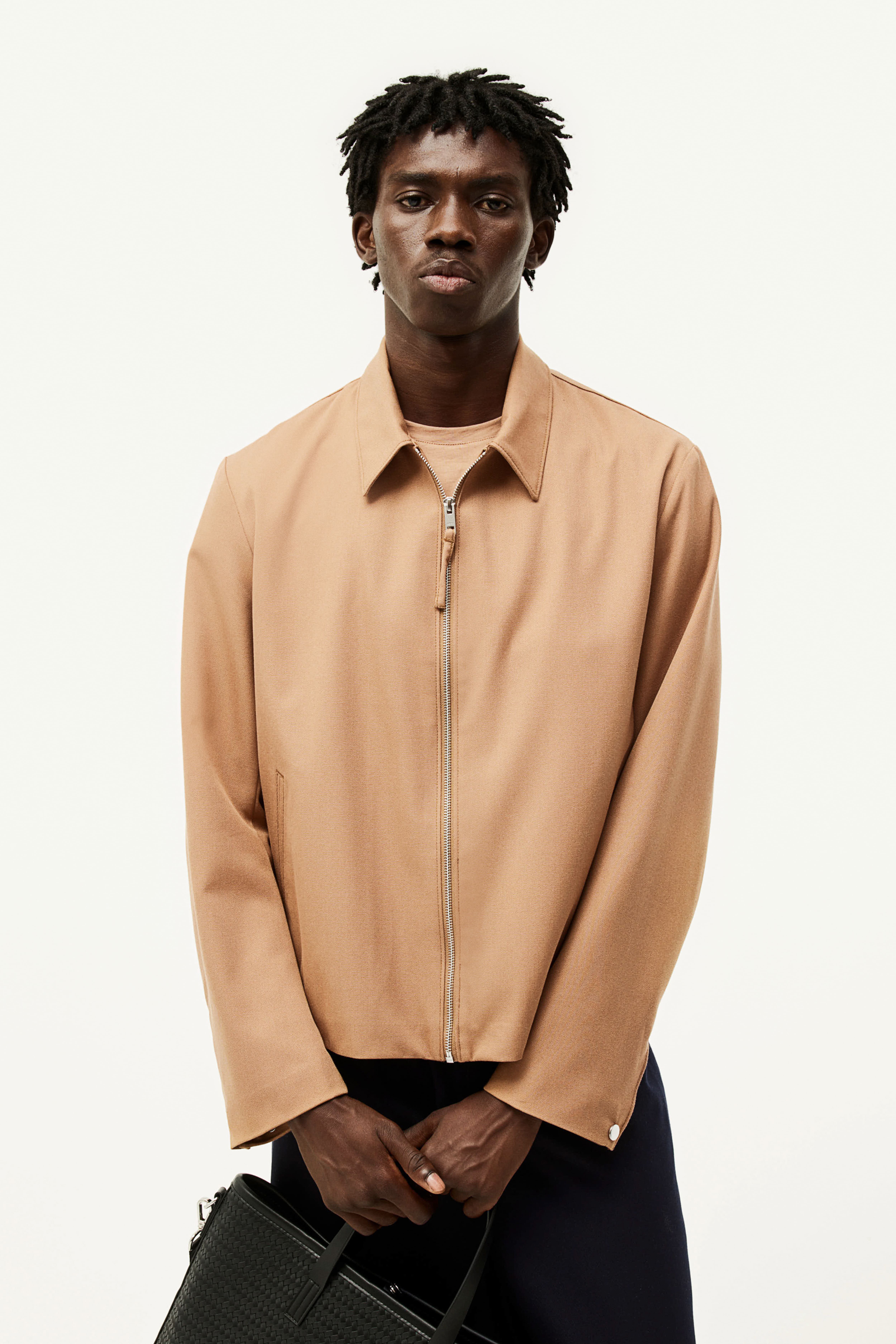 Regular Fit Short twill jacket - Light brown - Men | H&M GB