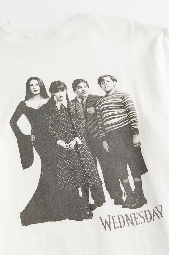 Oversized T-shirt med trykk - Hvit/Wednesday/Sort/Kurt Cobain/Mørk grå/Grateful Dead/Hvit/Yale/dc/dc/dc/dc - 4