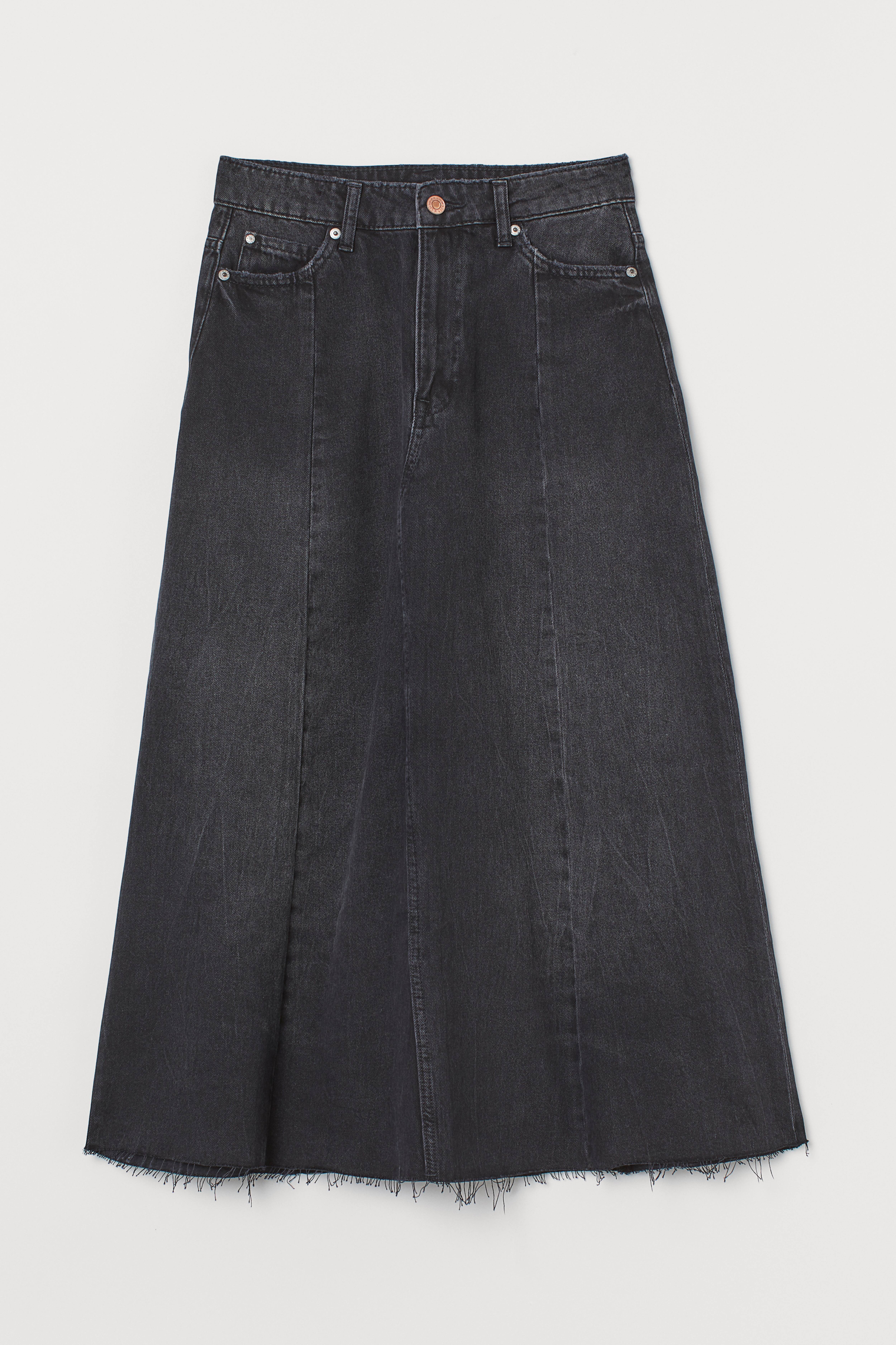 Fashion hm black denim skirt