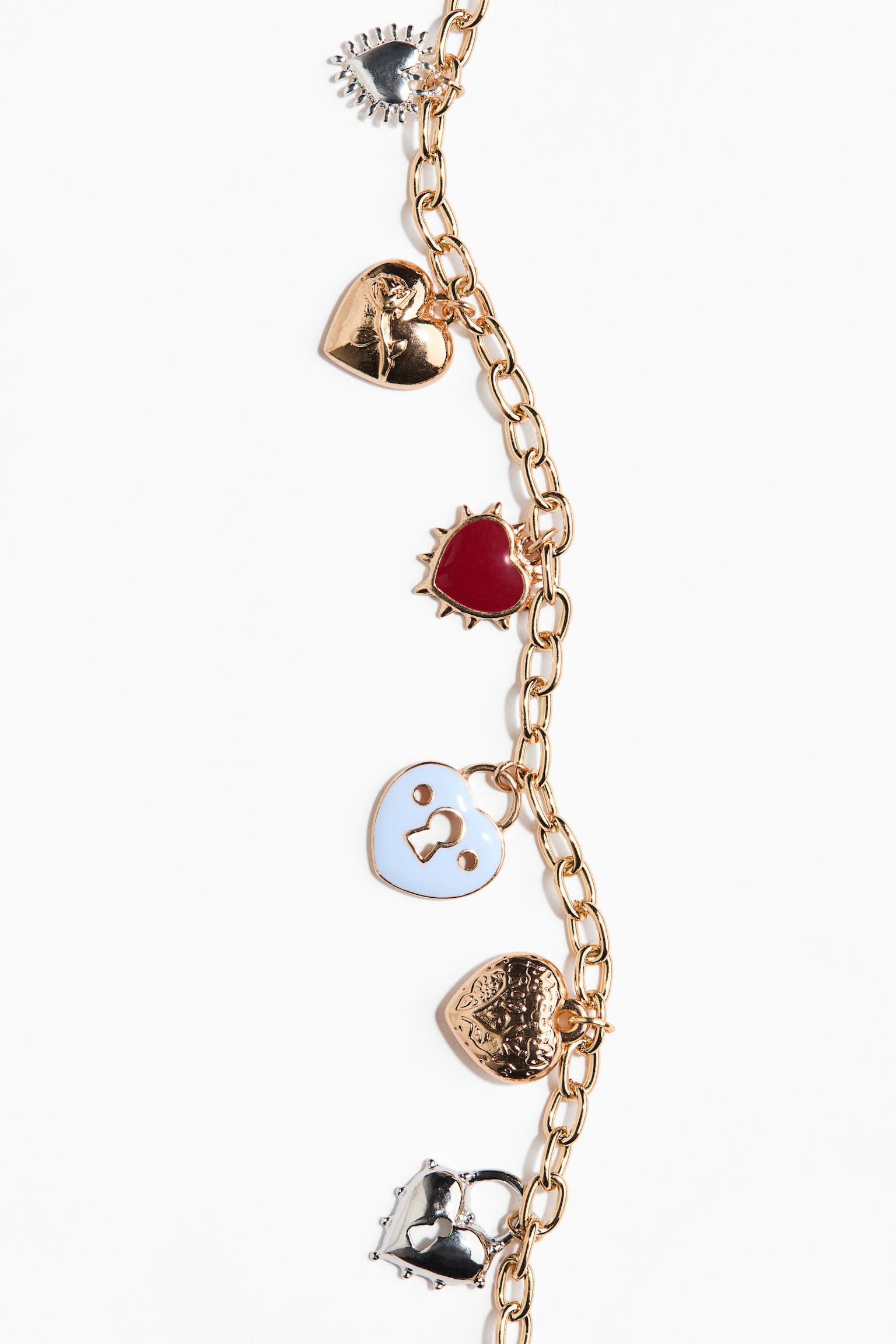 Charm necklace - Gold-coloured - 3