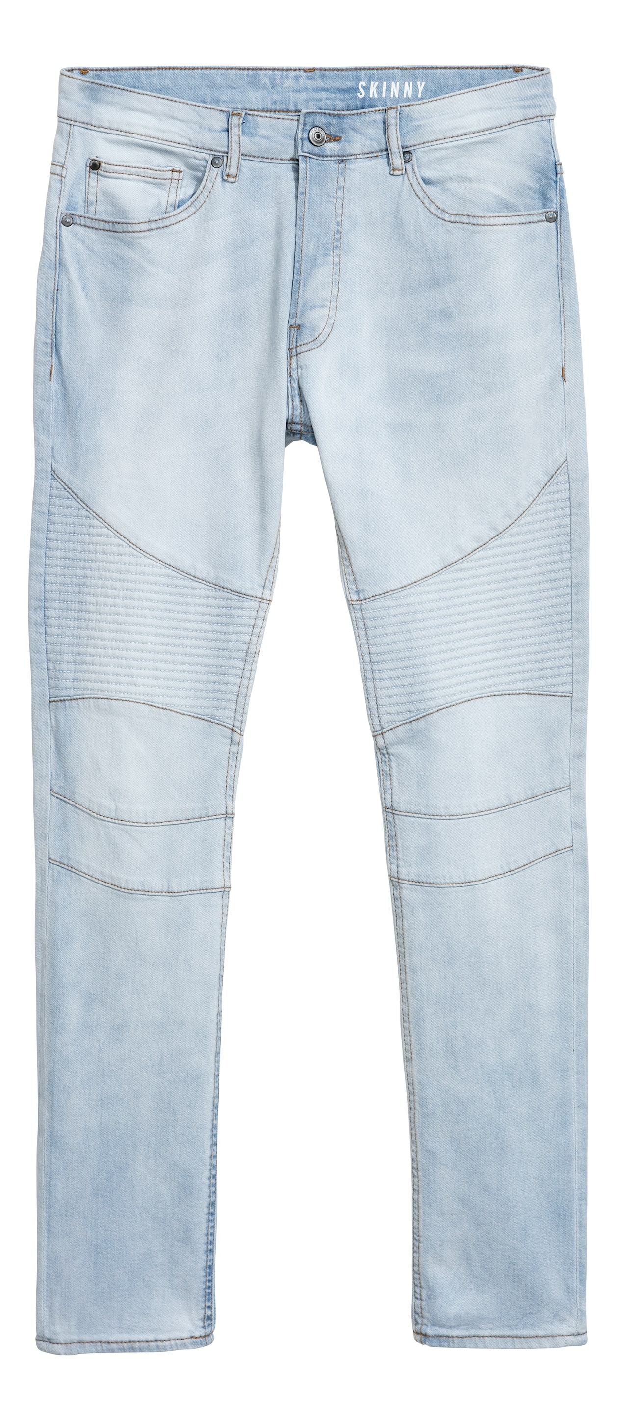 Biker Jeans - Regular waist - Long - Light blue denim - Men | H&M US