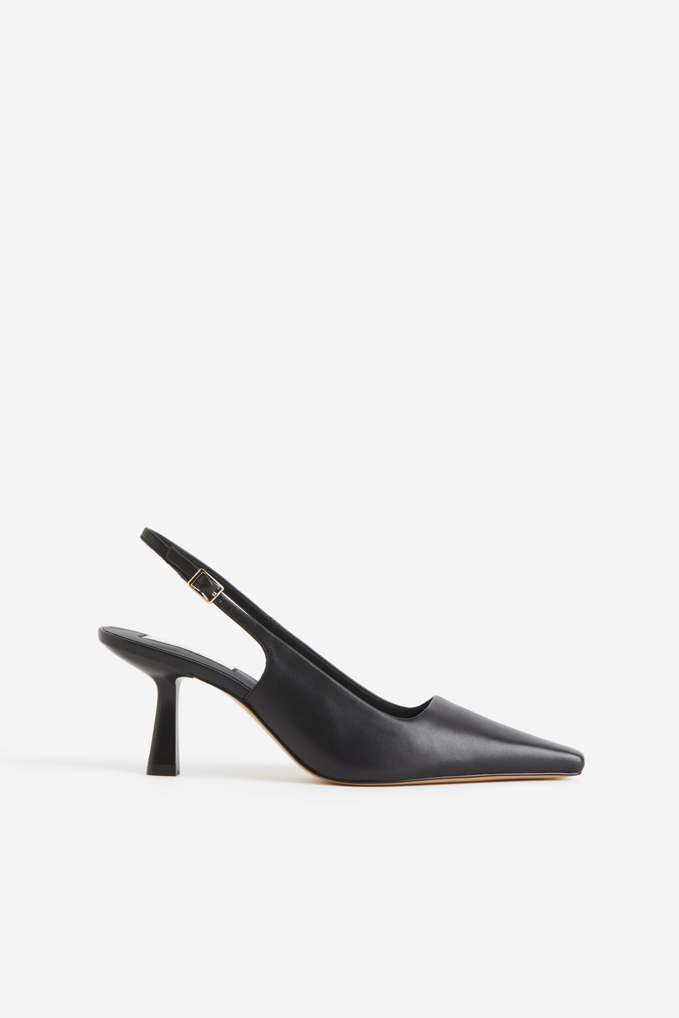 Leather slingbacks - High heel - Black - Ladies | H&M GB