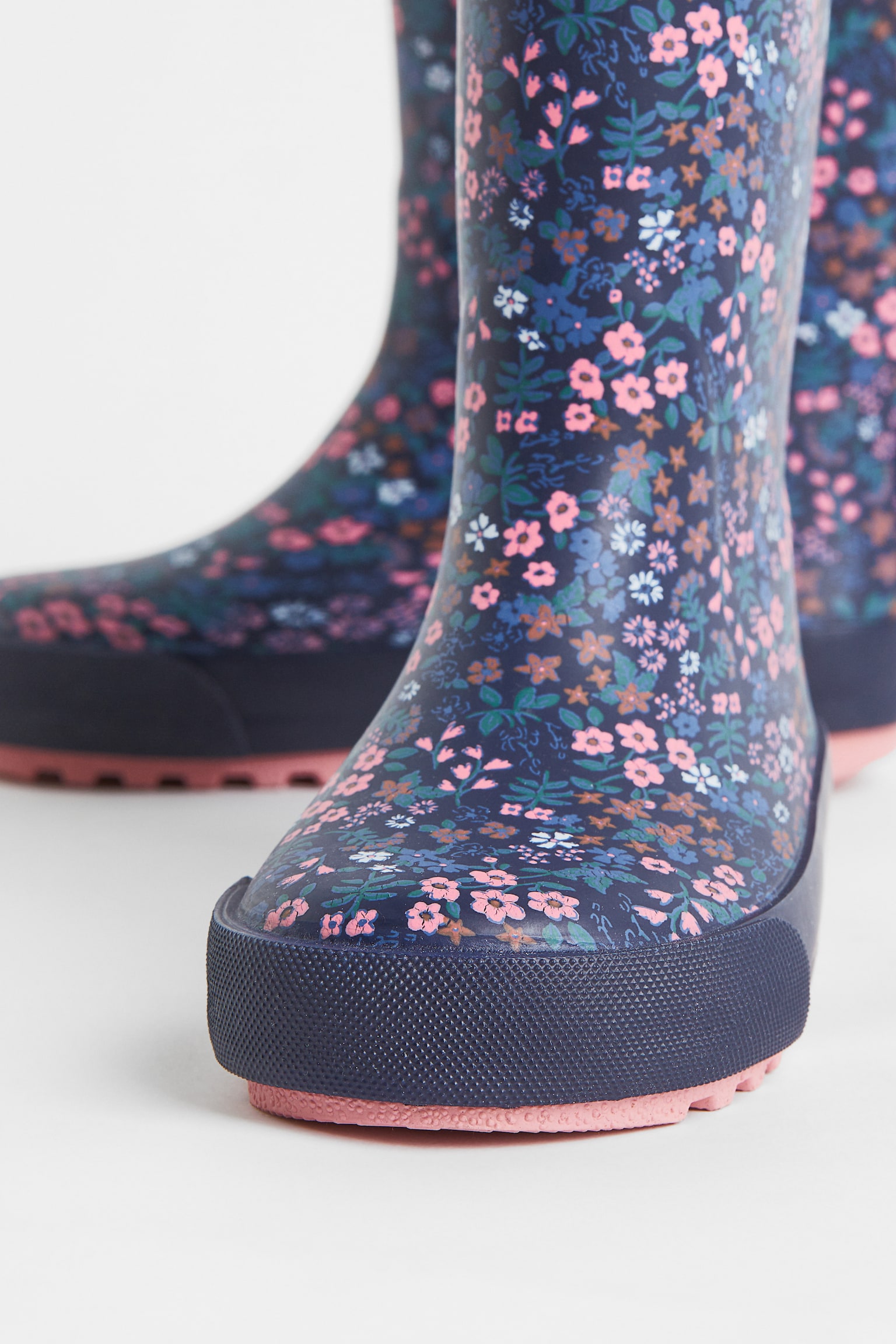 Gumboots - Navy blue/Floral - 3