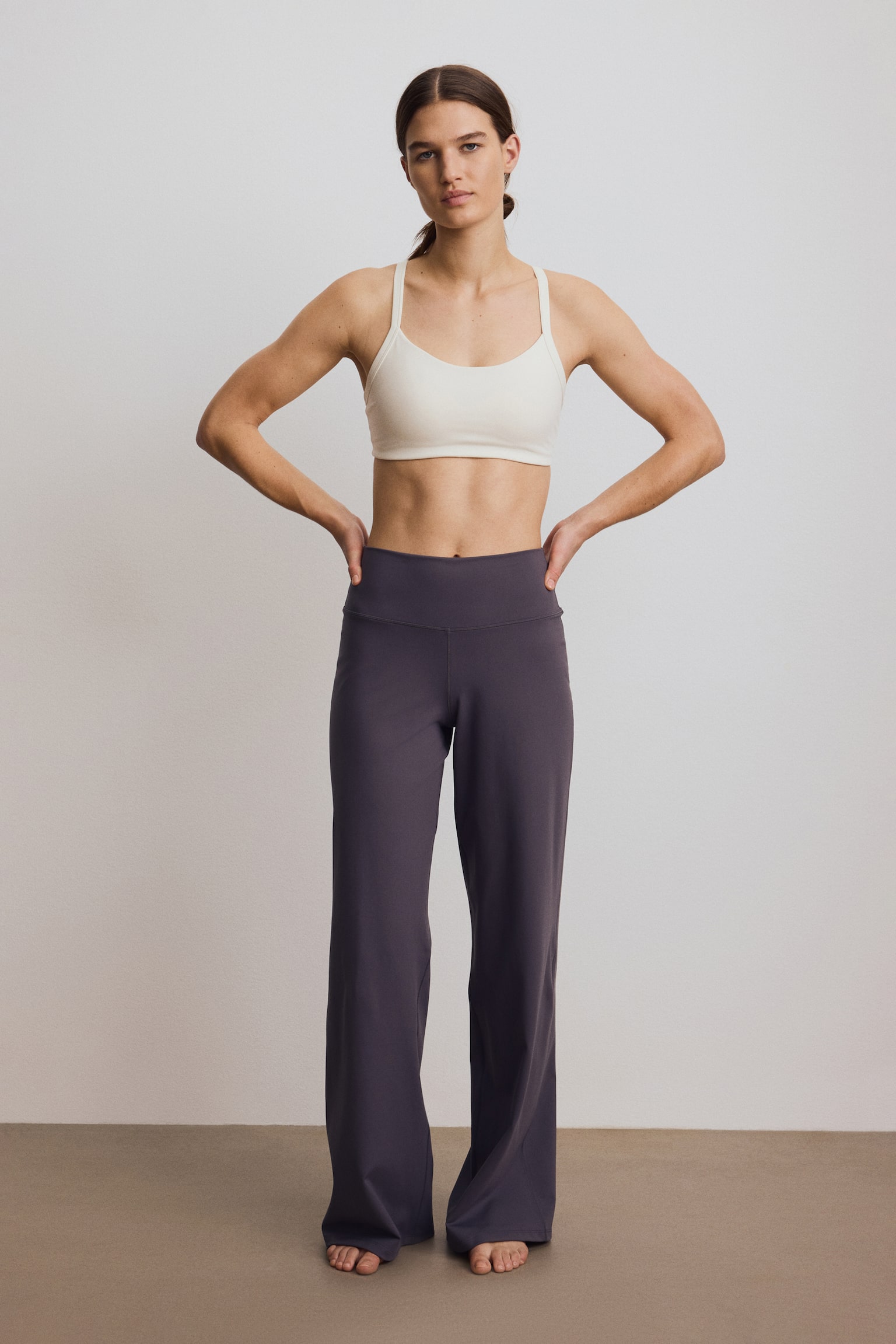 Weite Sportleggings mit SoftMove™ - Dunkles Lehmgrau/Schwarz/Warmes Braun - 7