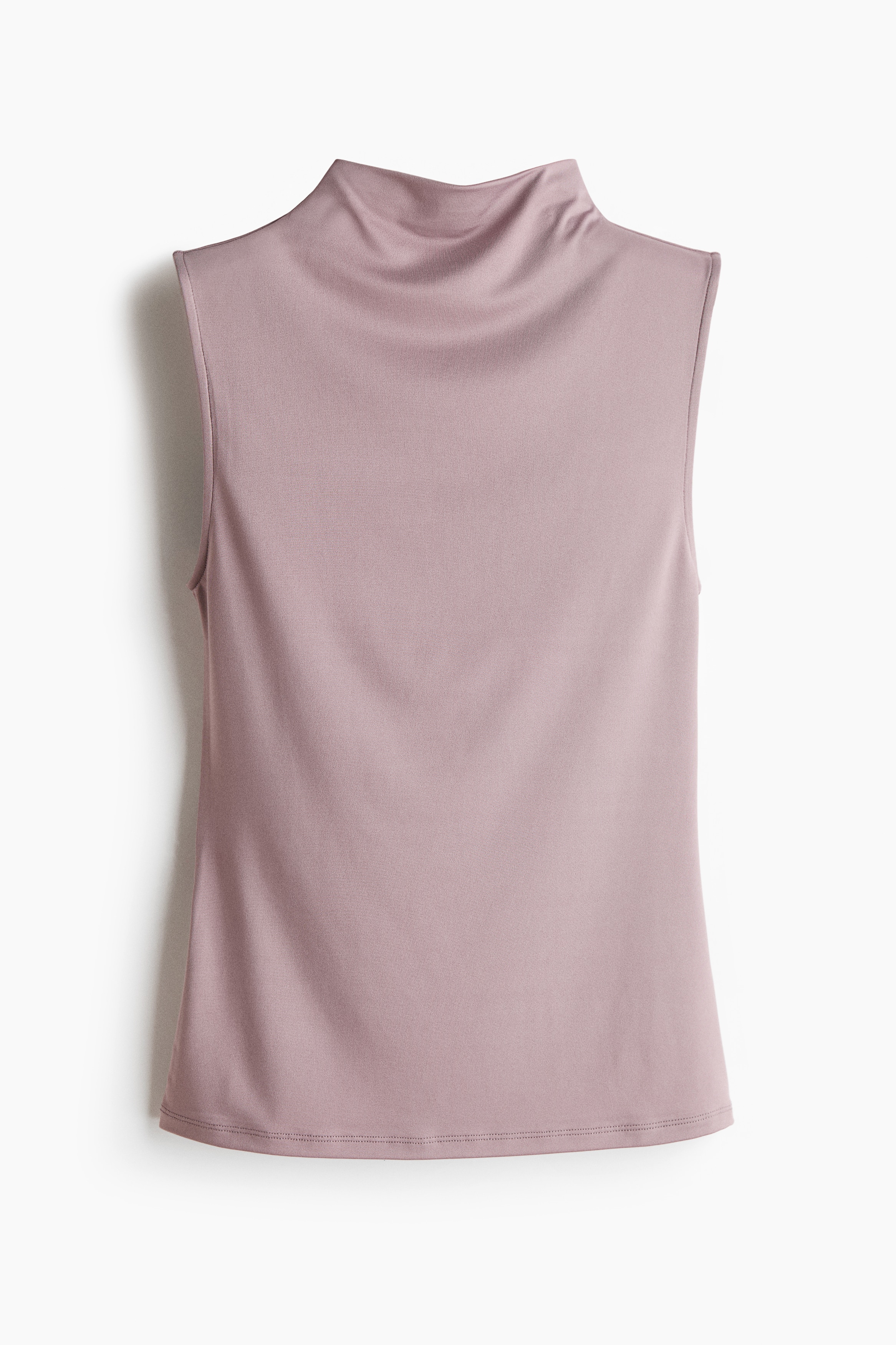 Microfibre turtleneck top - Light dusty purple/Dark grey/White