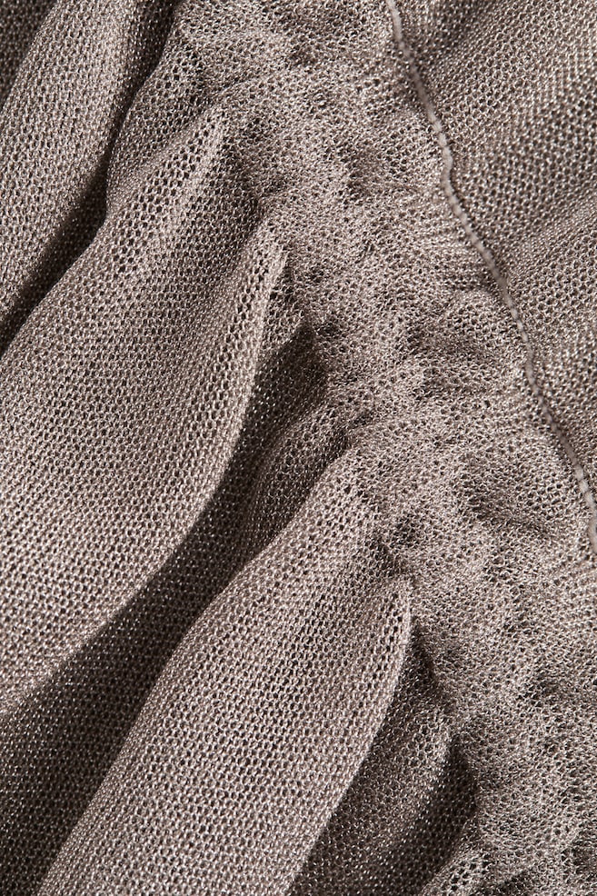 Asymmetric Knit Skirt - Taupe - 6