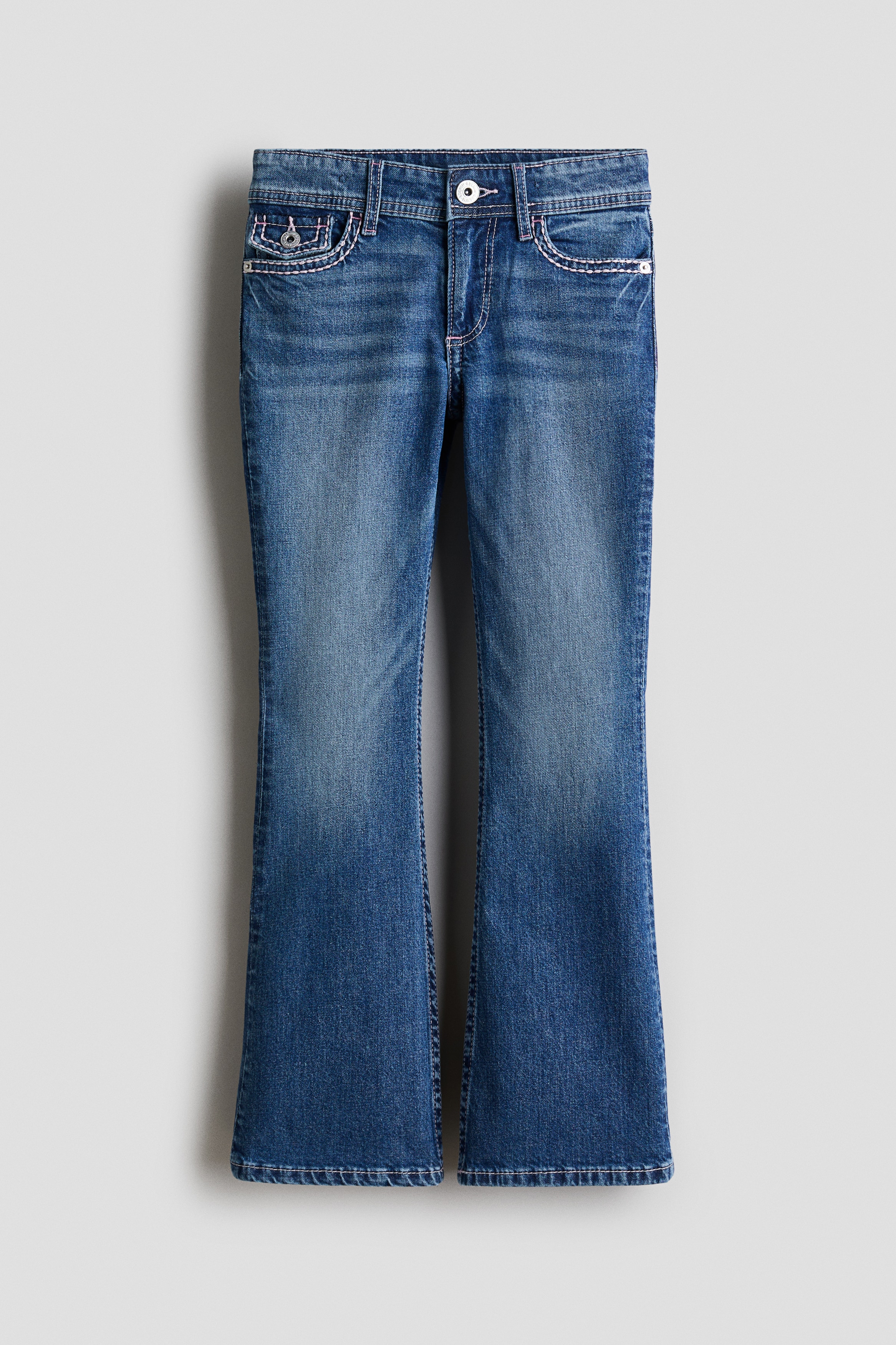 Flared Leg Low Jeans - Denimblå/Lys rosa/Denimgrå/Vasket denimrosa/Mørk denimblå/Lys denimgrå/Denimgrå