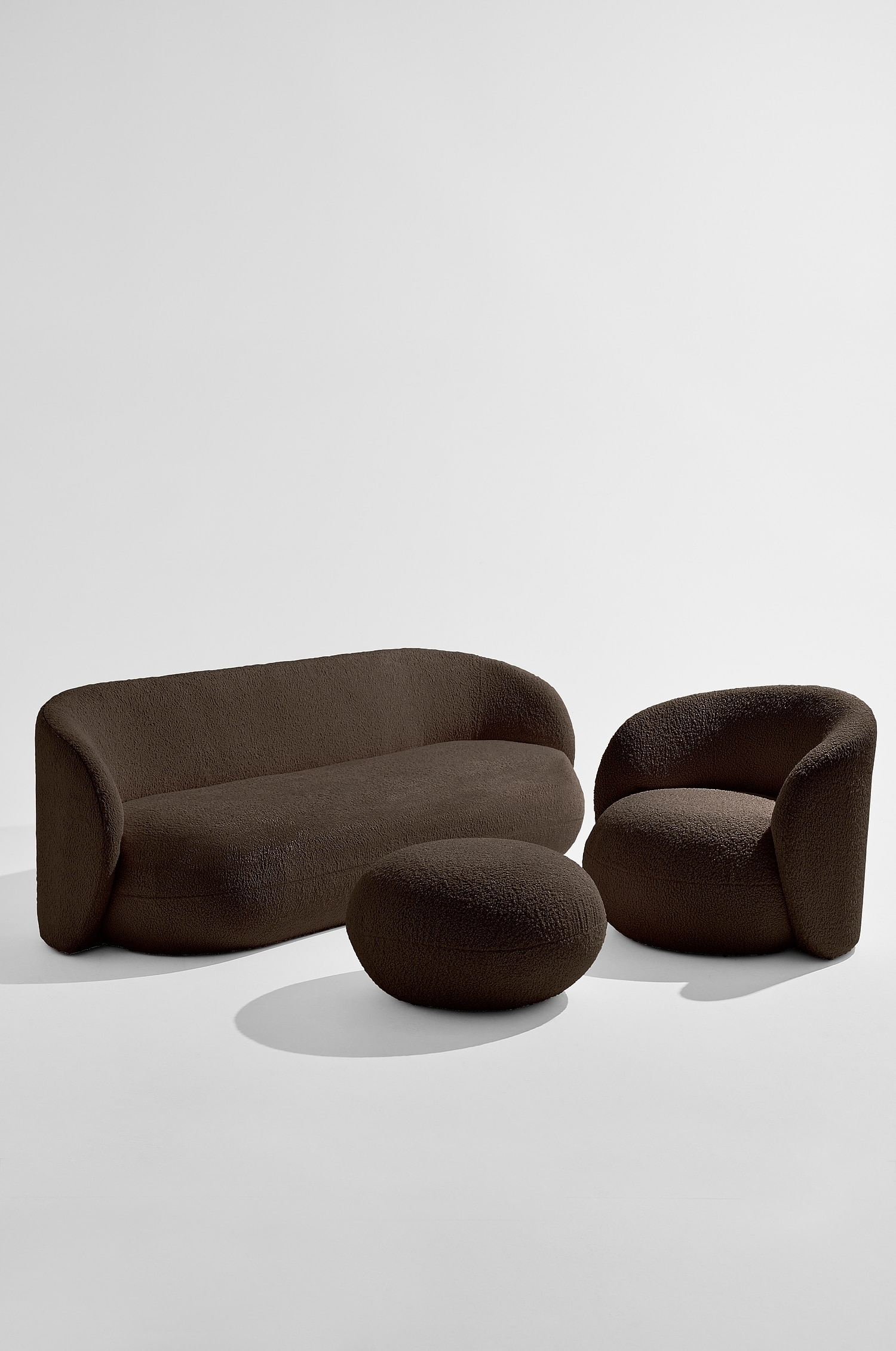 Bloom Bank 3-zits - Chocoladebruin/Natuurwit/Beige/Groen/Crèmekleurig