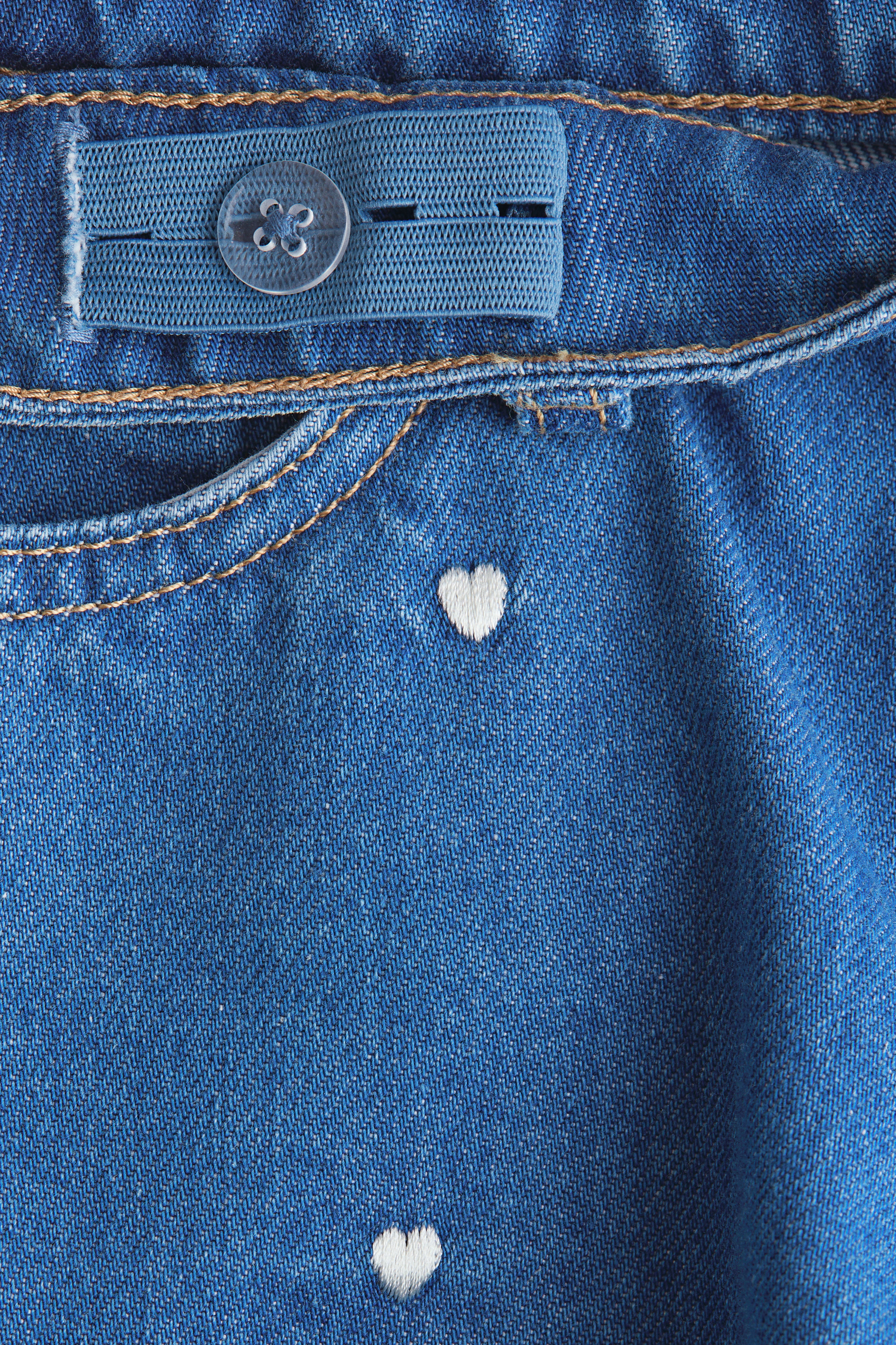 Embroidered-Detail Denim Shorts