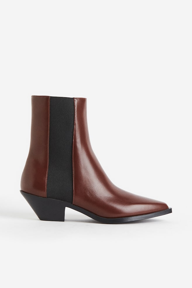 Heeled Chelsea boots - Brown/Black - 1