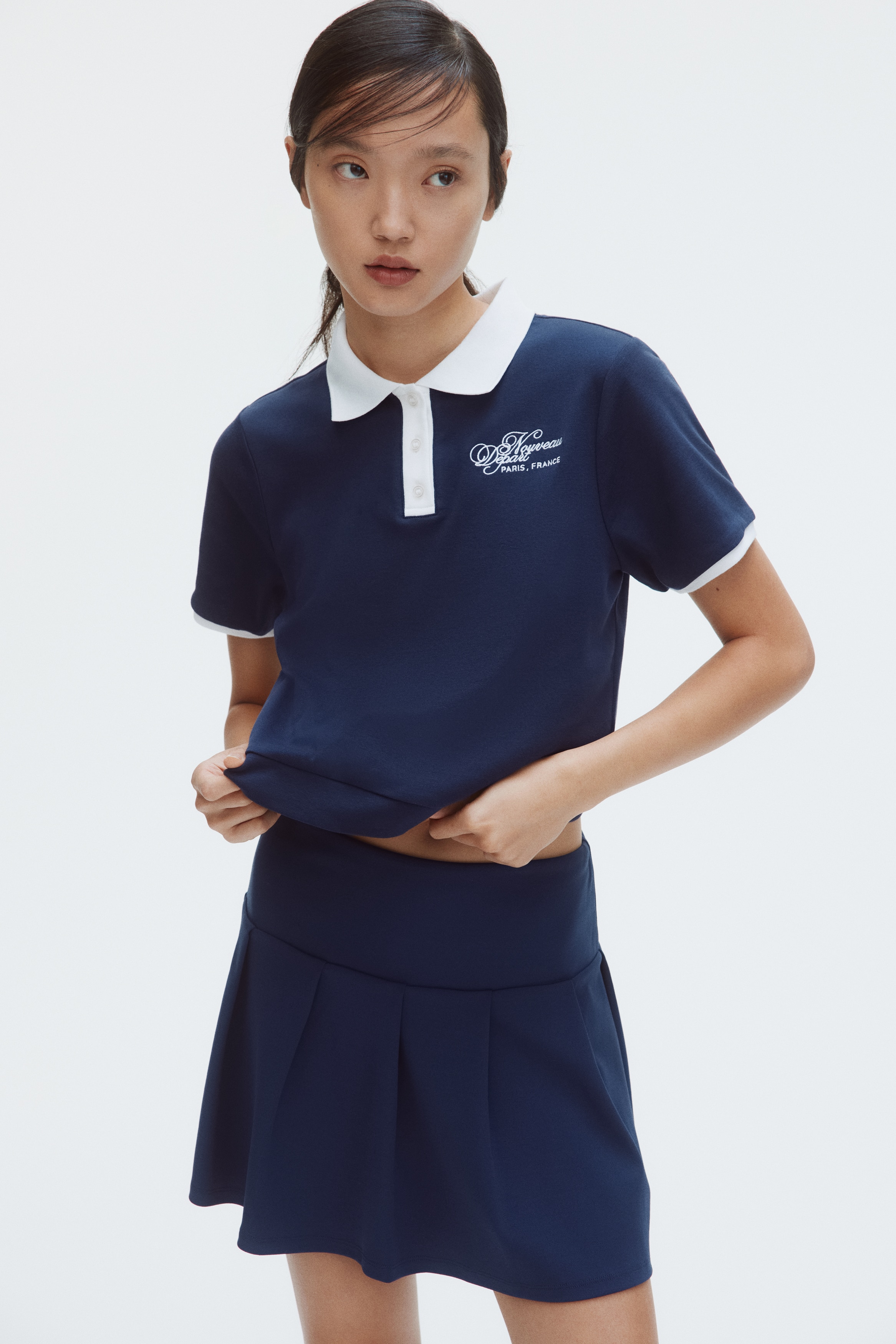 Pleated skort
