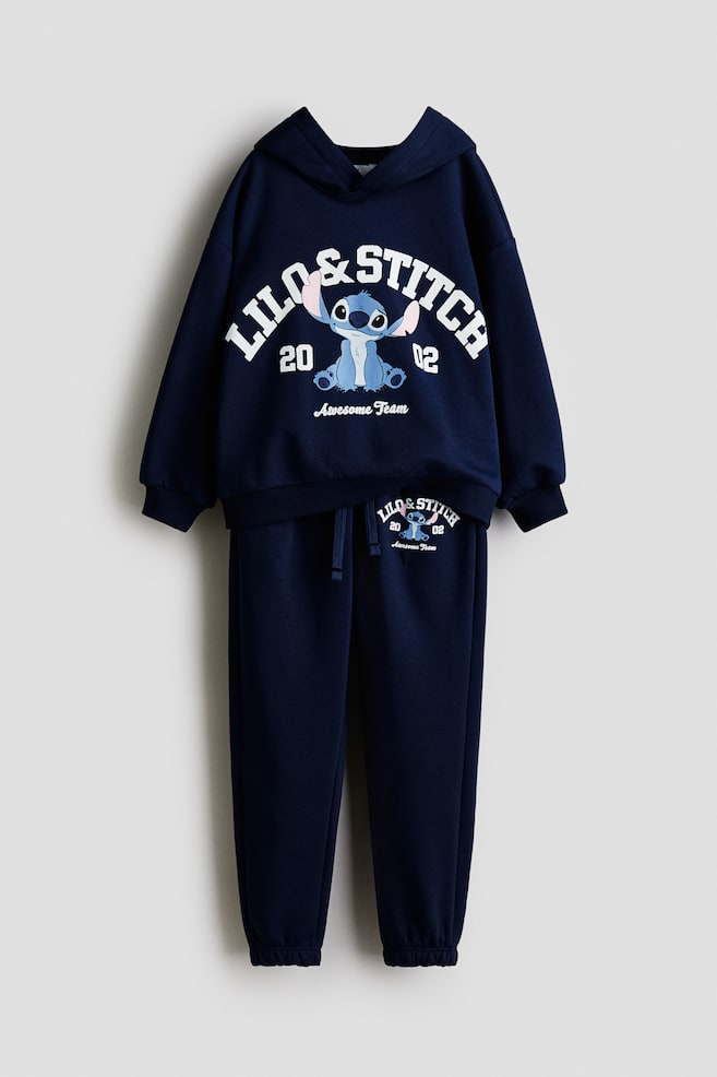 Set 2 pezzi felpa e joggers - Blu navy/Lilo & Stitch/Blu navy/Paw Patrol - 1