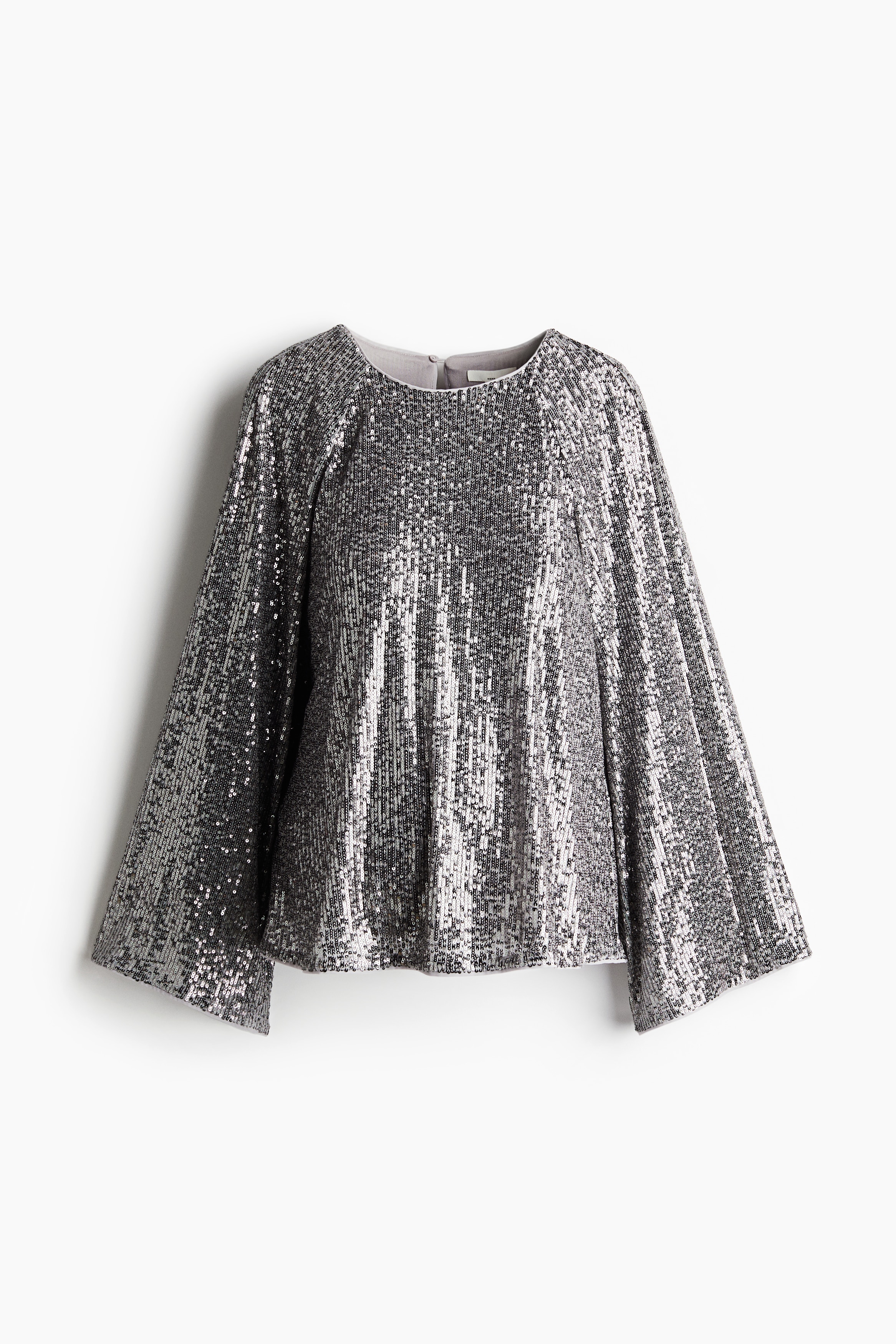 H&M MAMA - Zilverkleurig MAMA Blouse met pailletten - Size: S  - H&M