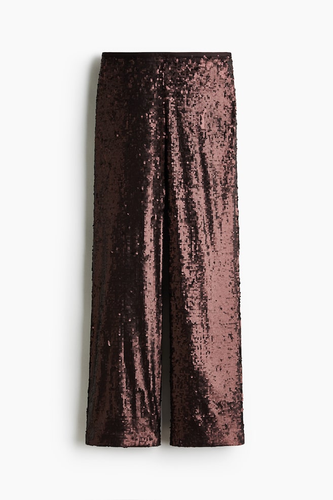 Pantalon à sequins - Brun foncé/Noir - 1