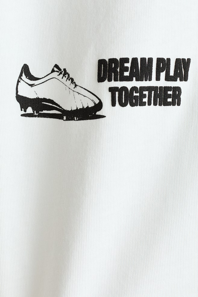 Printed T-shirt-Ivory/Football - 3