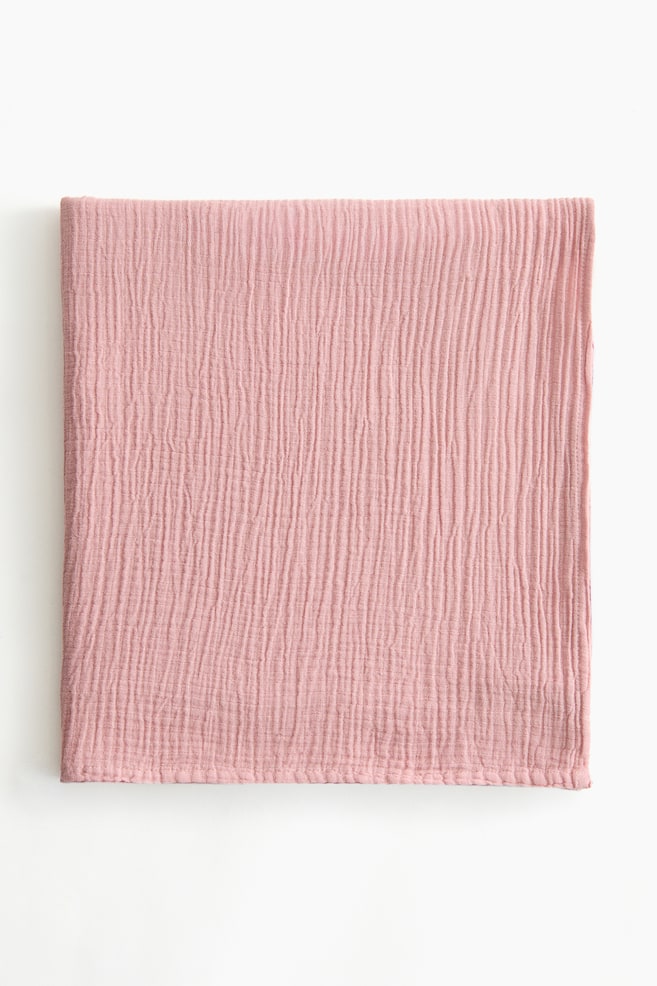 Cotton muslin baby blanket - Light pink/White/Light beige - 1