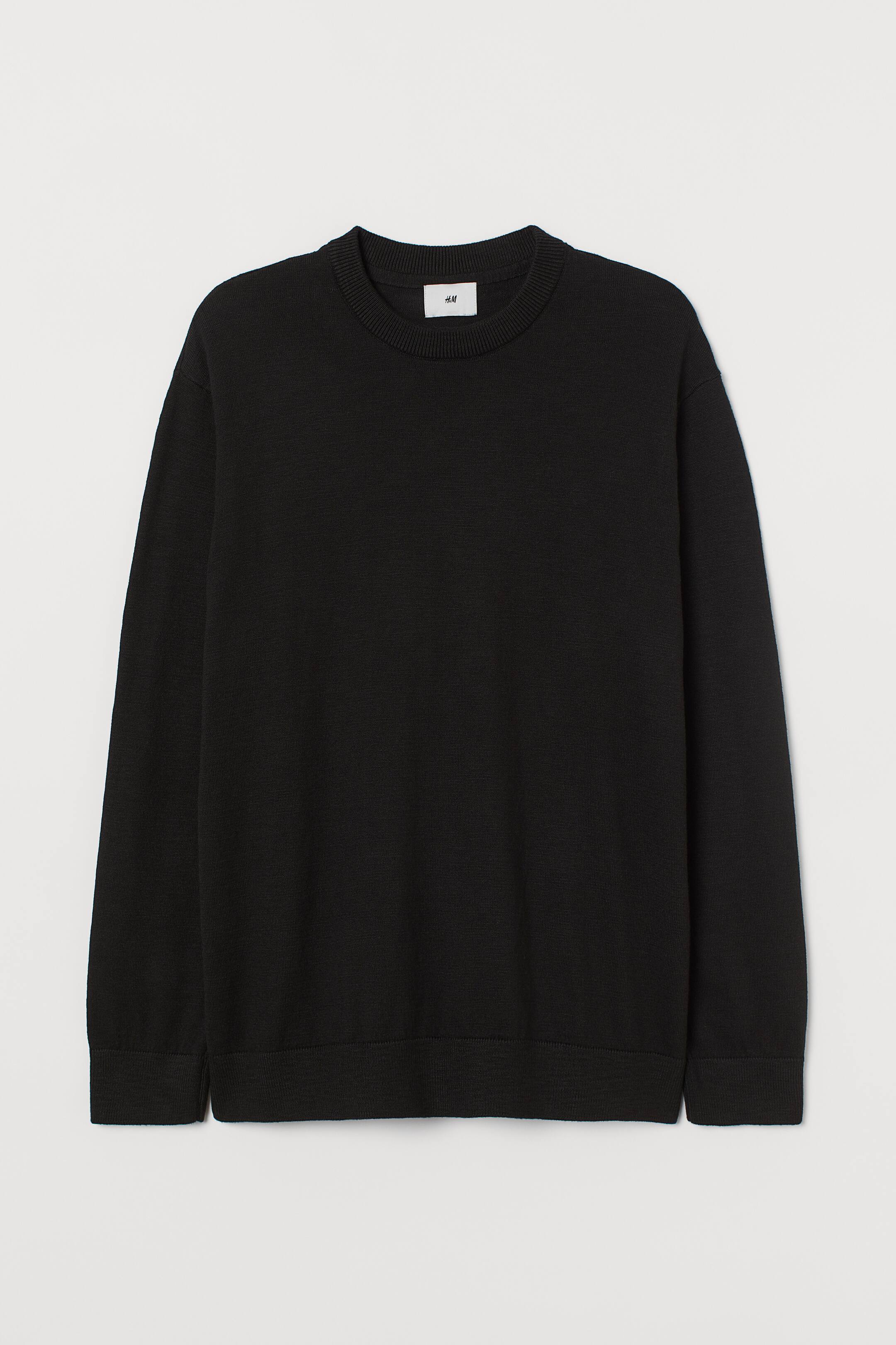 View larger image: Slub-knit jumper - Black - Men | H&M 1