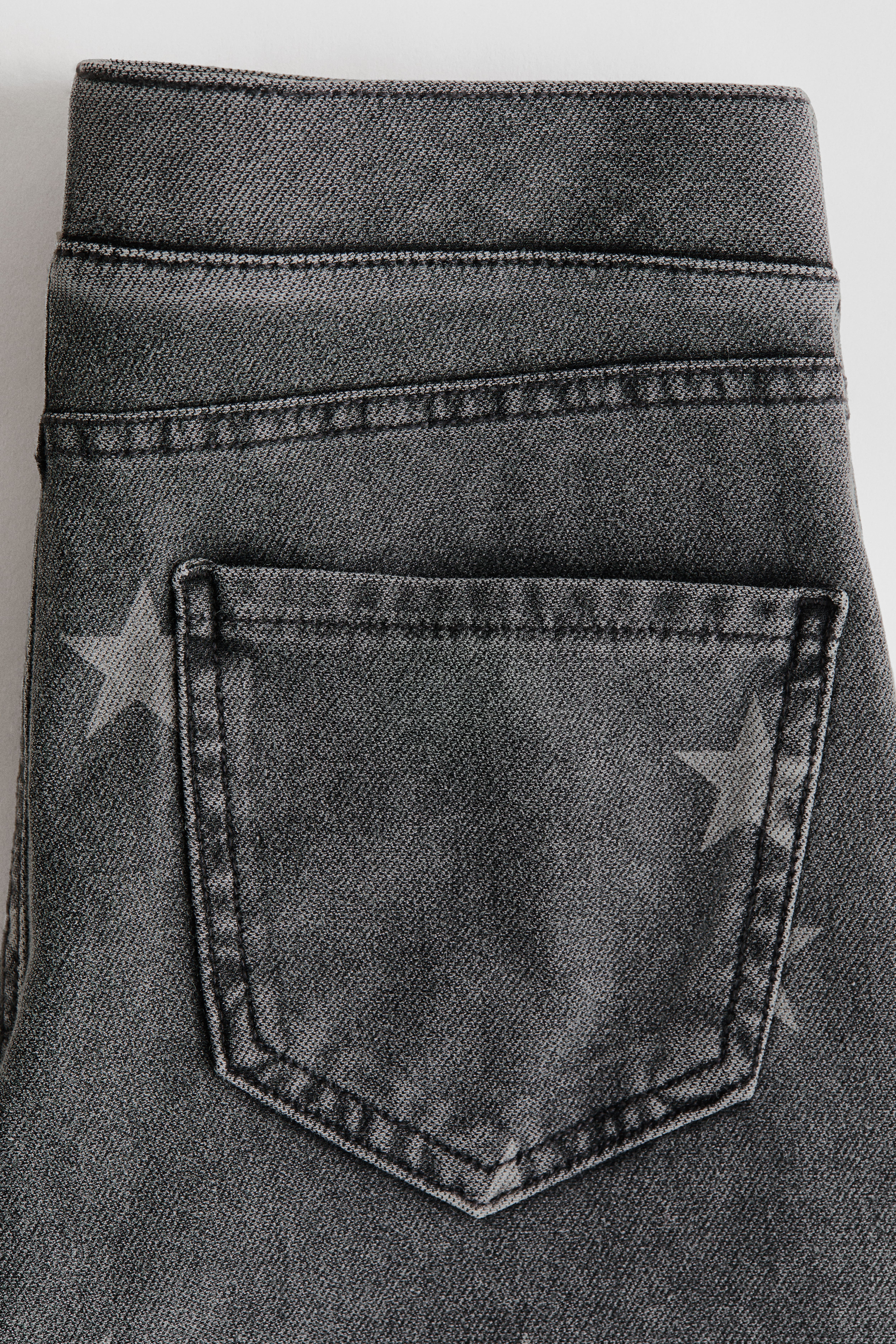 Denim-Look Wide-Leg Jeggings